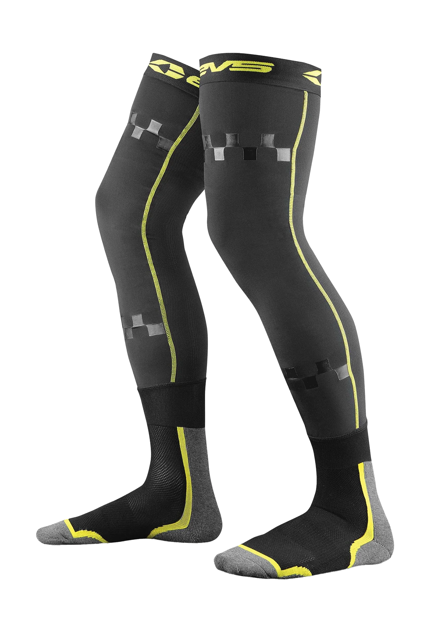 EVS Motocross Socks Long Kneebrace Fusion - Black / Hi-Viz