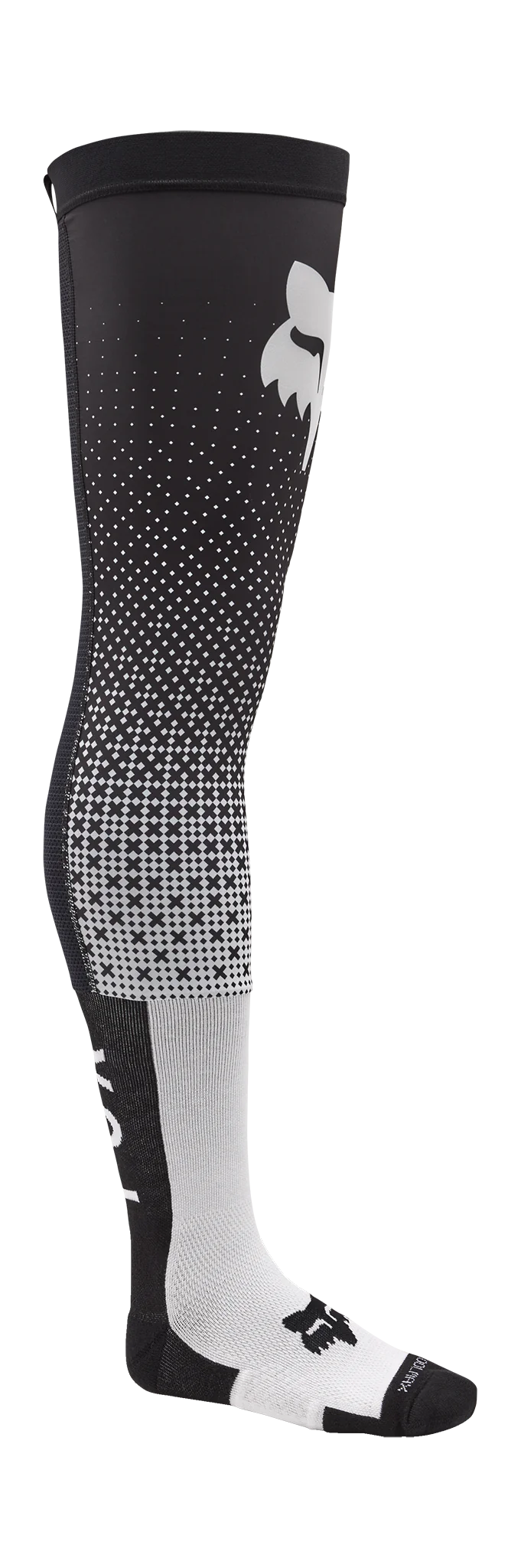 Fox Motocross Socks Long Kneebrace Flexair Fracture - White / Black