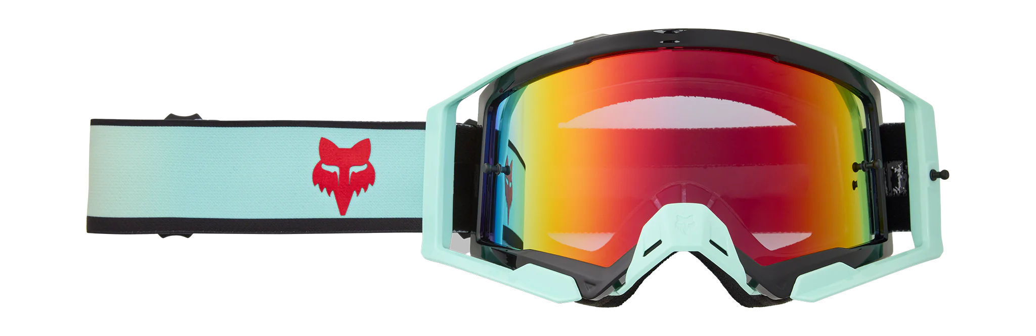 Fox Motocross Goggle Airspace II Drip - Turquoise - Red Spark