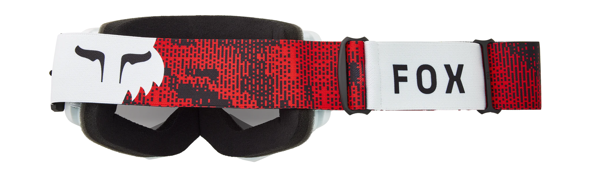 Fox Motocross Goggle Main II Kairos - White / Fluo Red - Chrome Spark