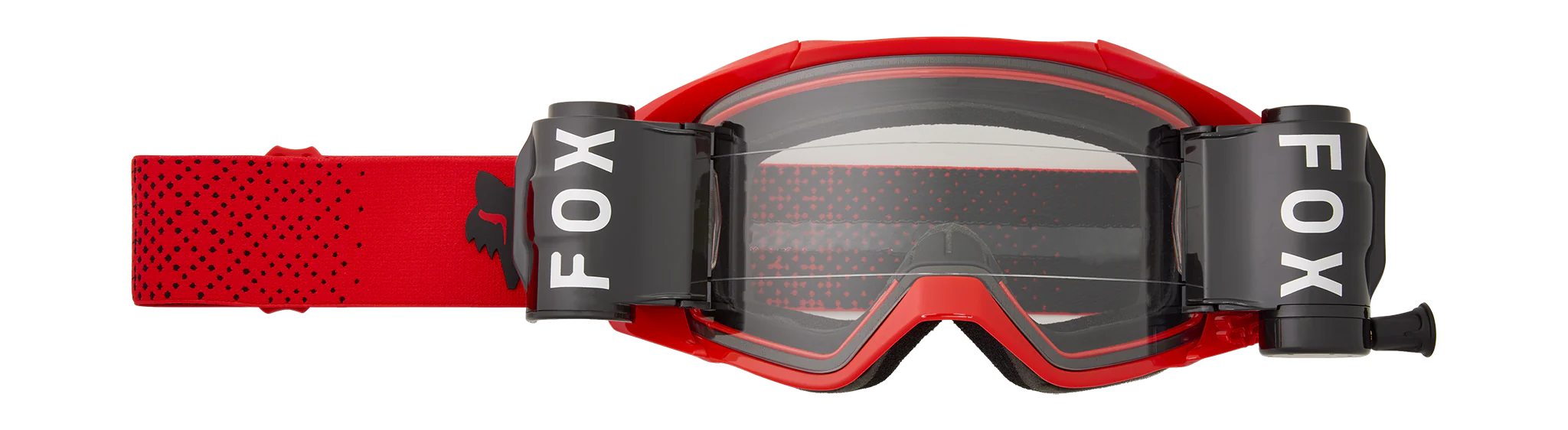 Fox Motocross Goggle Roll-Off Vue - Fluo Red - Clear