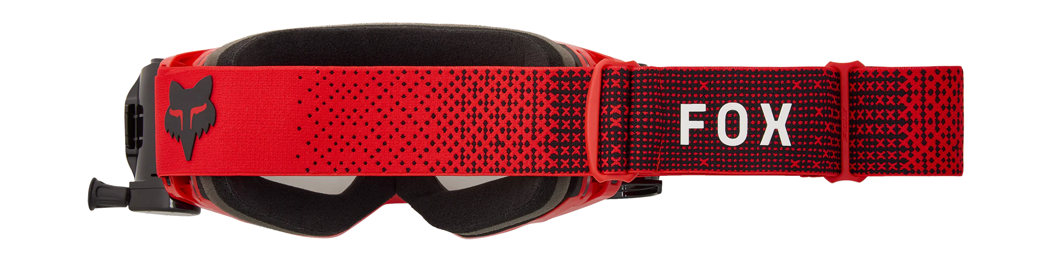 Fox Motocross Goggle Roll-Off Vue - Fluo Red - Clear