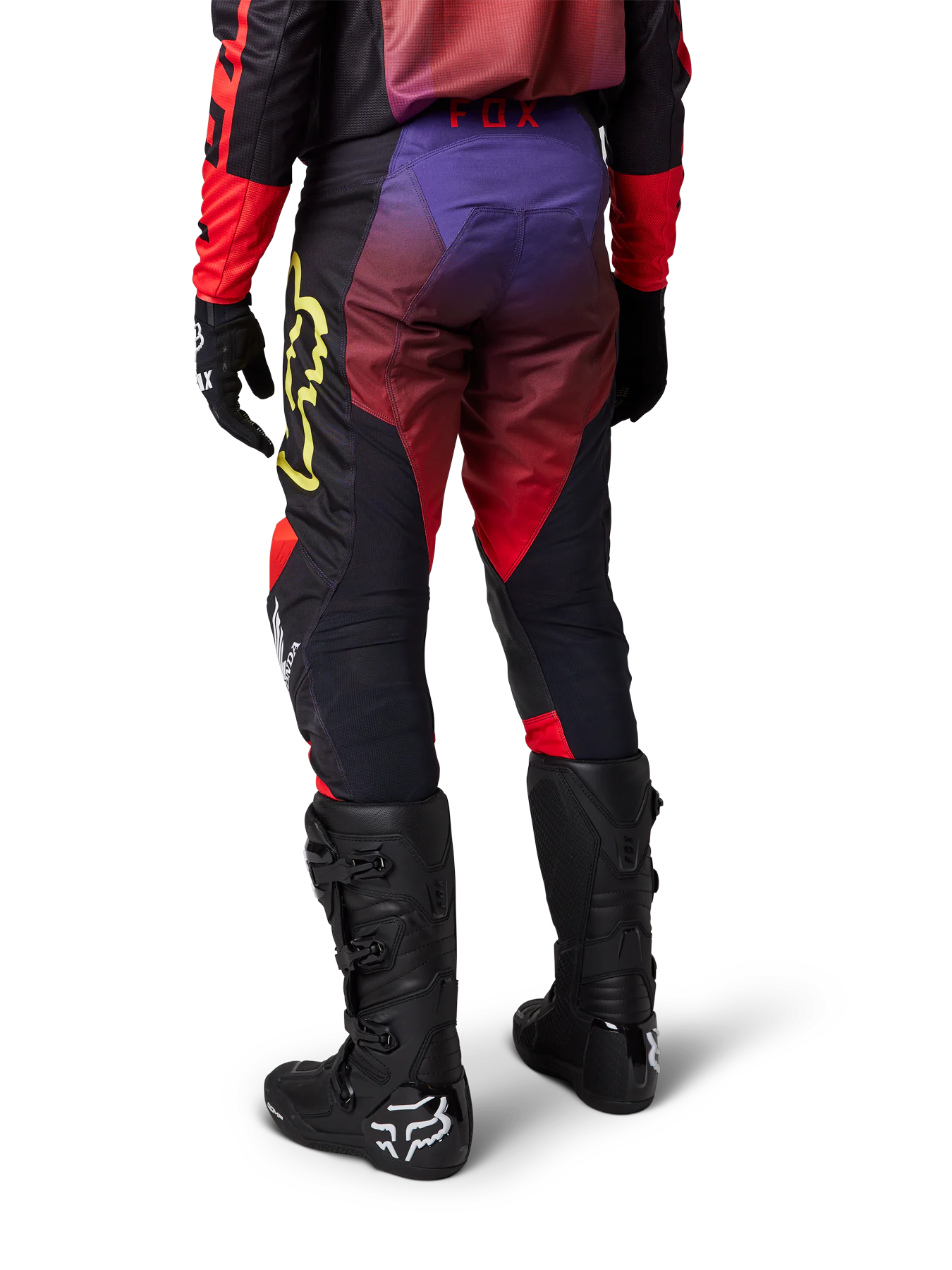 Fox Motocross Pants 180 Honda - Multi Red