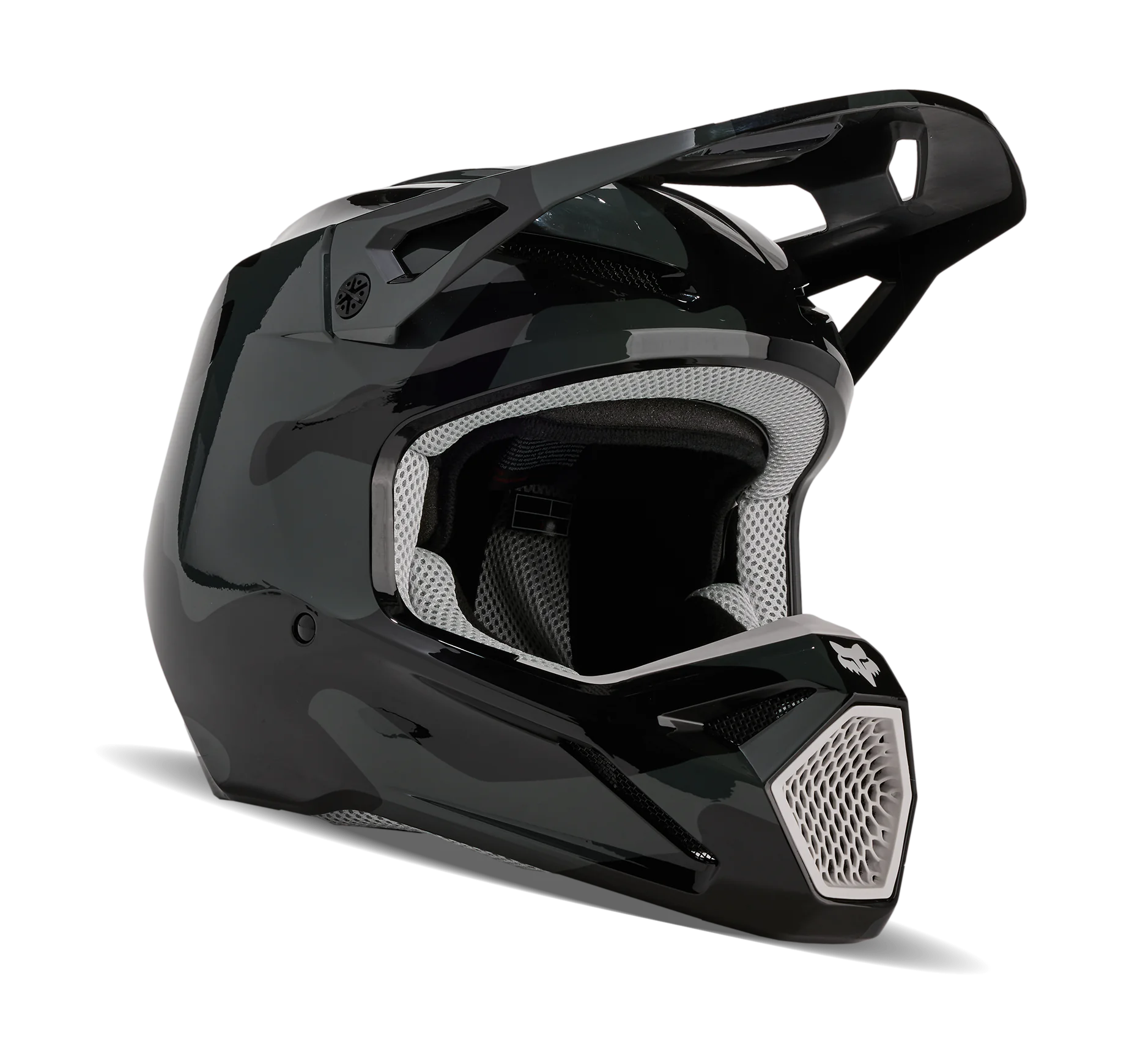 Fox Motocross Helmet V1 Bnkr - Black Camo