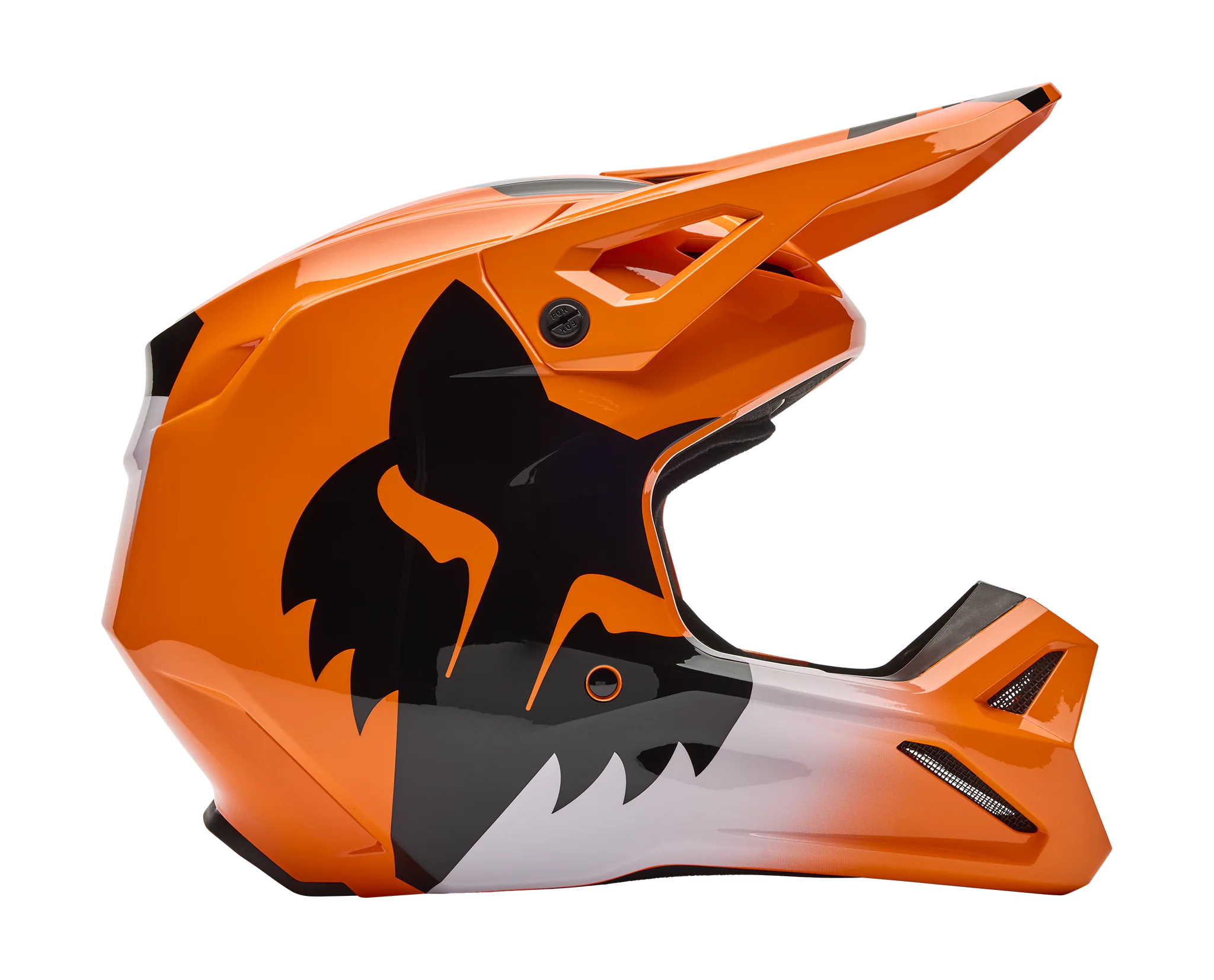 Fox Motocross Helmet V1 Shield - Fluo Orange