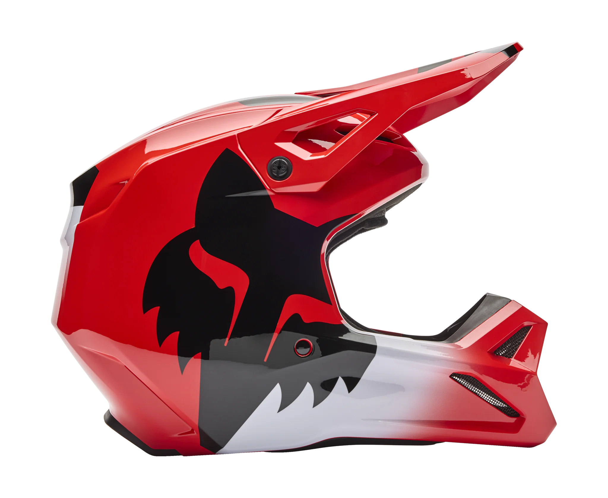 Fox Motocross Helmet V1 Shield - Fluo Red