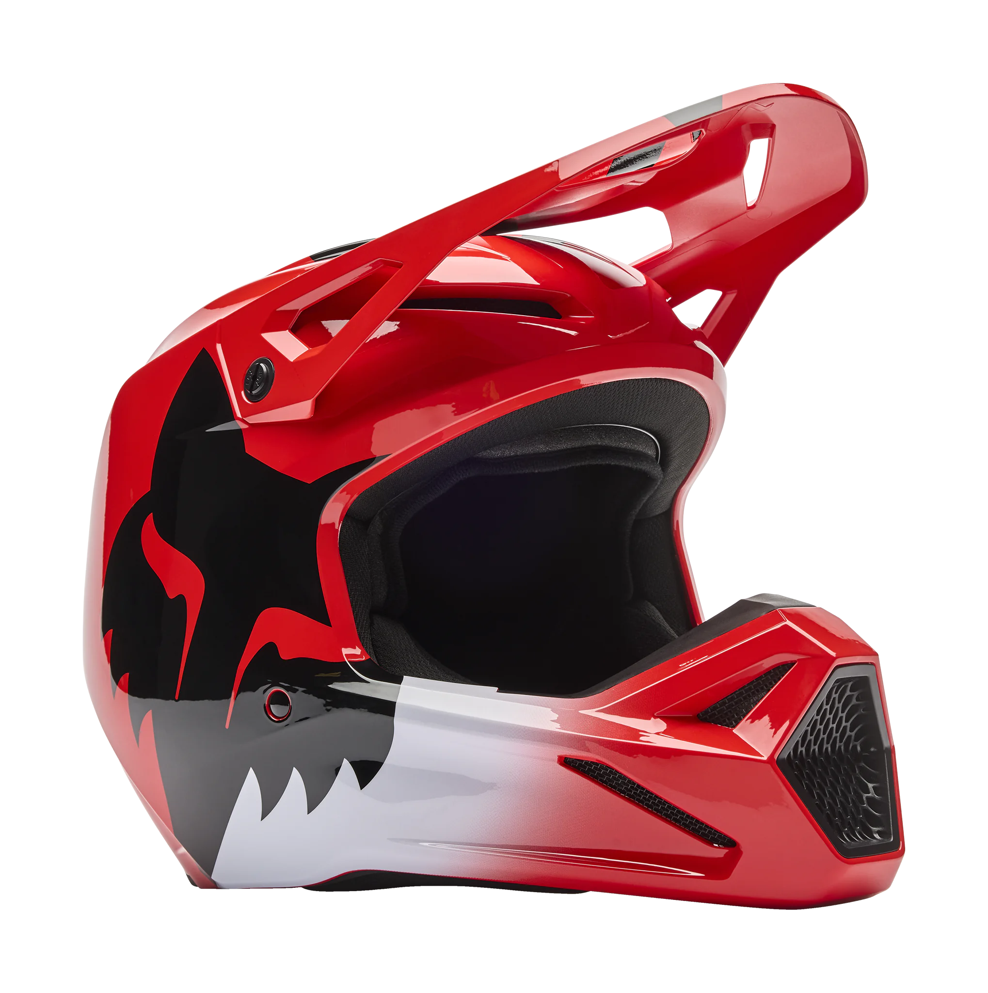 Fox Motocross Helmet V1 Shield - Fluo Red