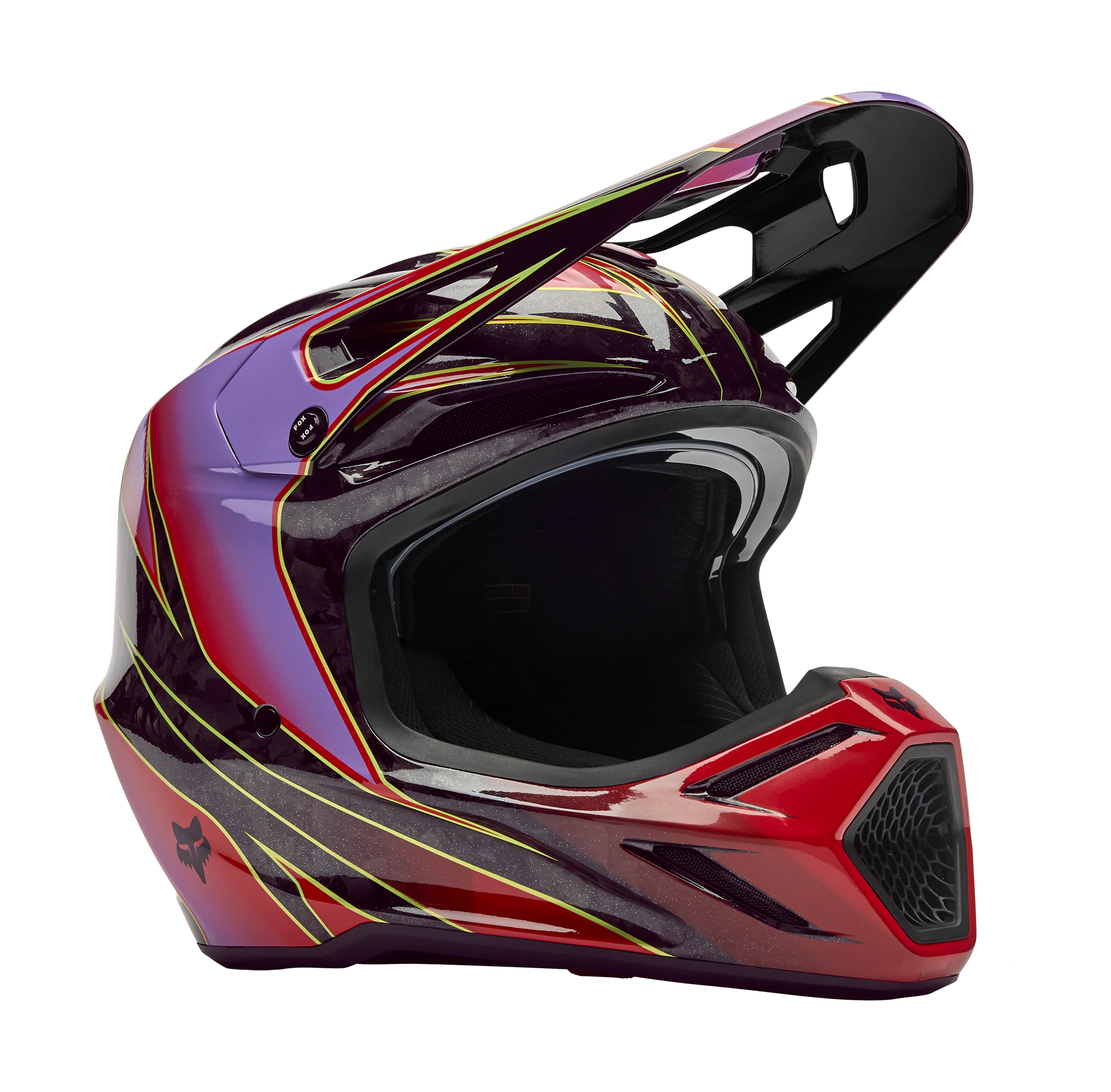 Fox Motocross Helmet V3 RS Canvas - Red