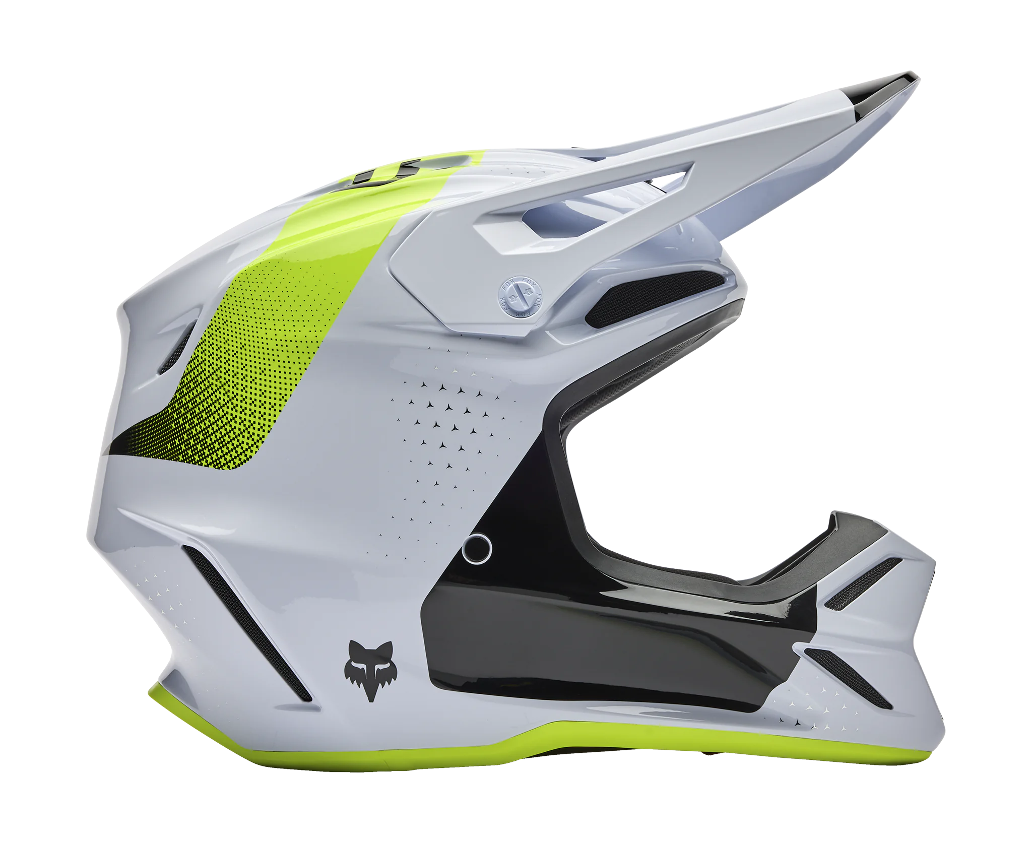 Fox Motocross Helmet V3 Tine - White