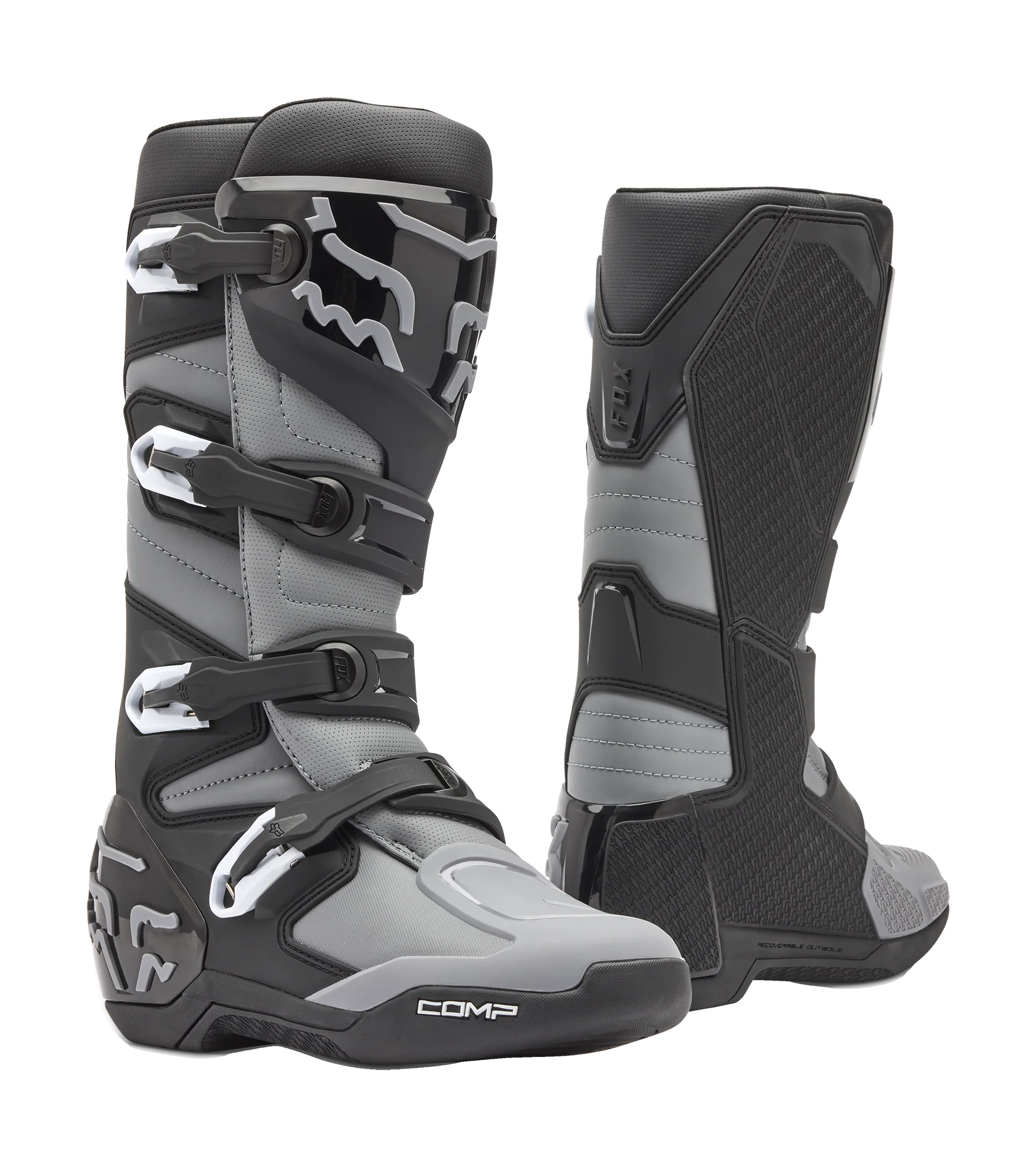 Fox Motocross Boots Comp Core - Black / Grey