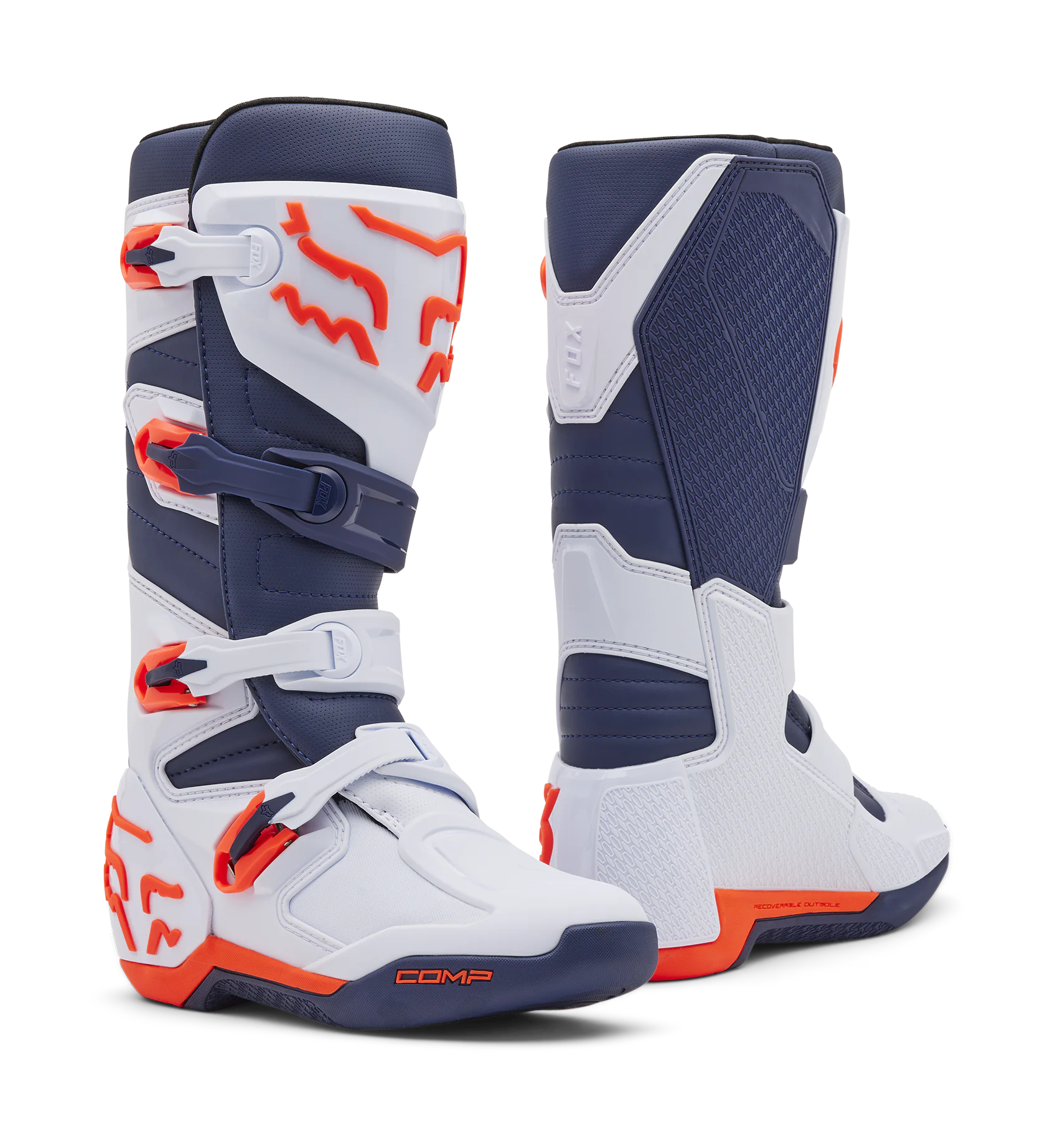 Fox Motocross Boots Comp - White / Navy