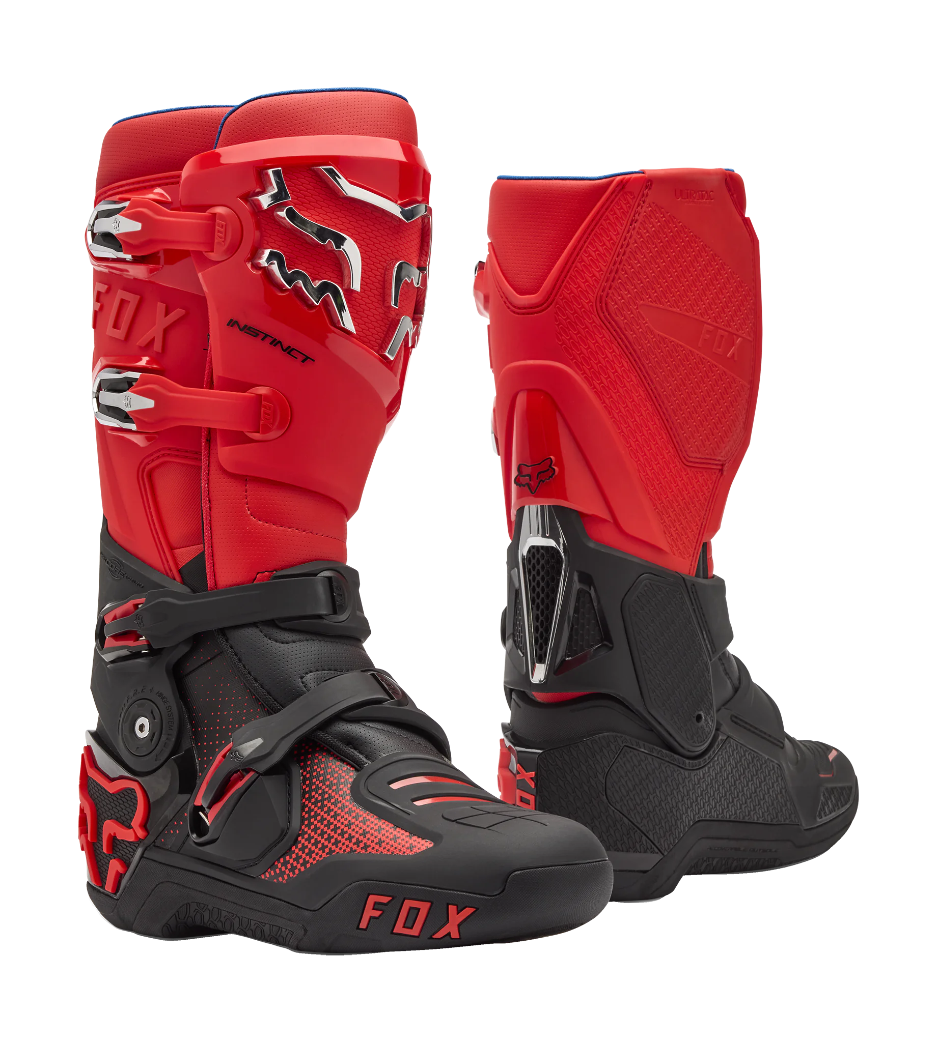 Fox Motocross Boots Instinct - Fluo Red