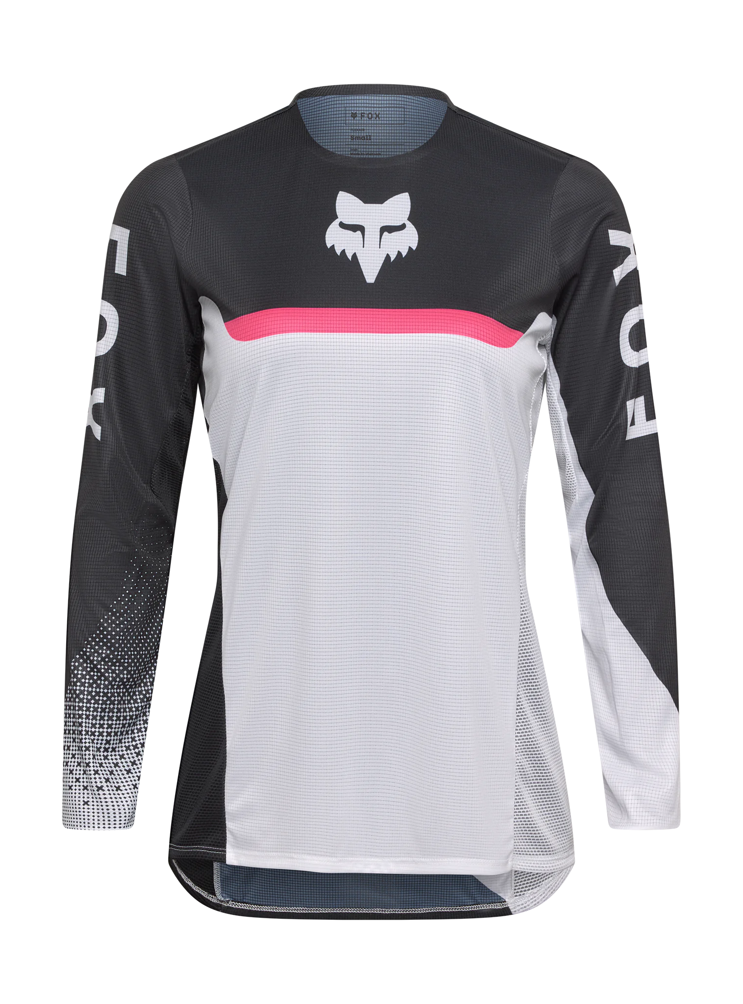 Fox Women Motocross Jersey 2026 Flexair Fracture - White / Black