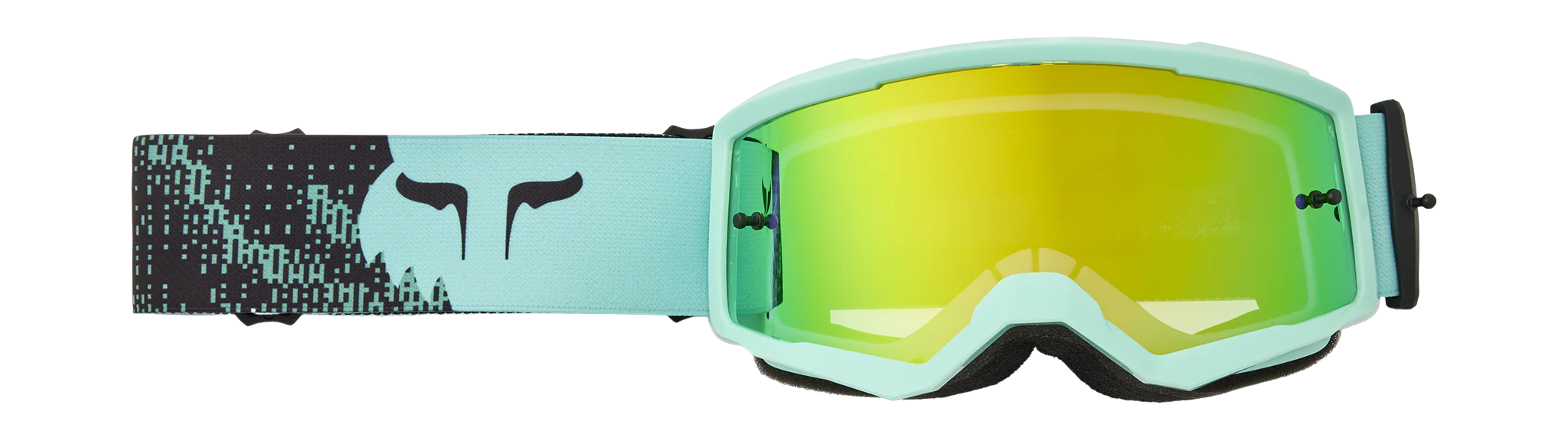 Fox Youth Motocross Goggle Main II Kairos - Turquoise - Green Spark