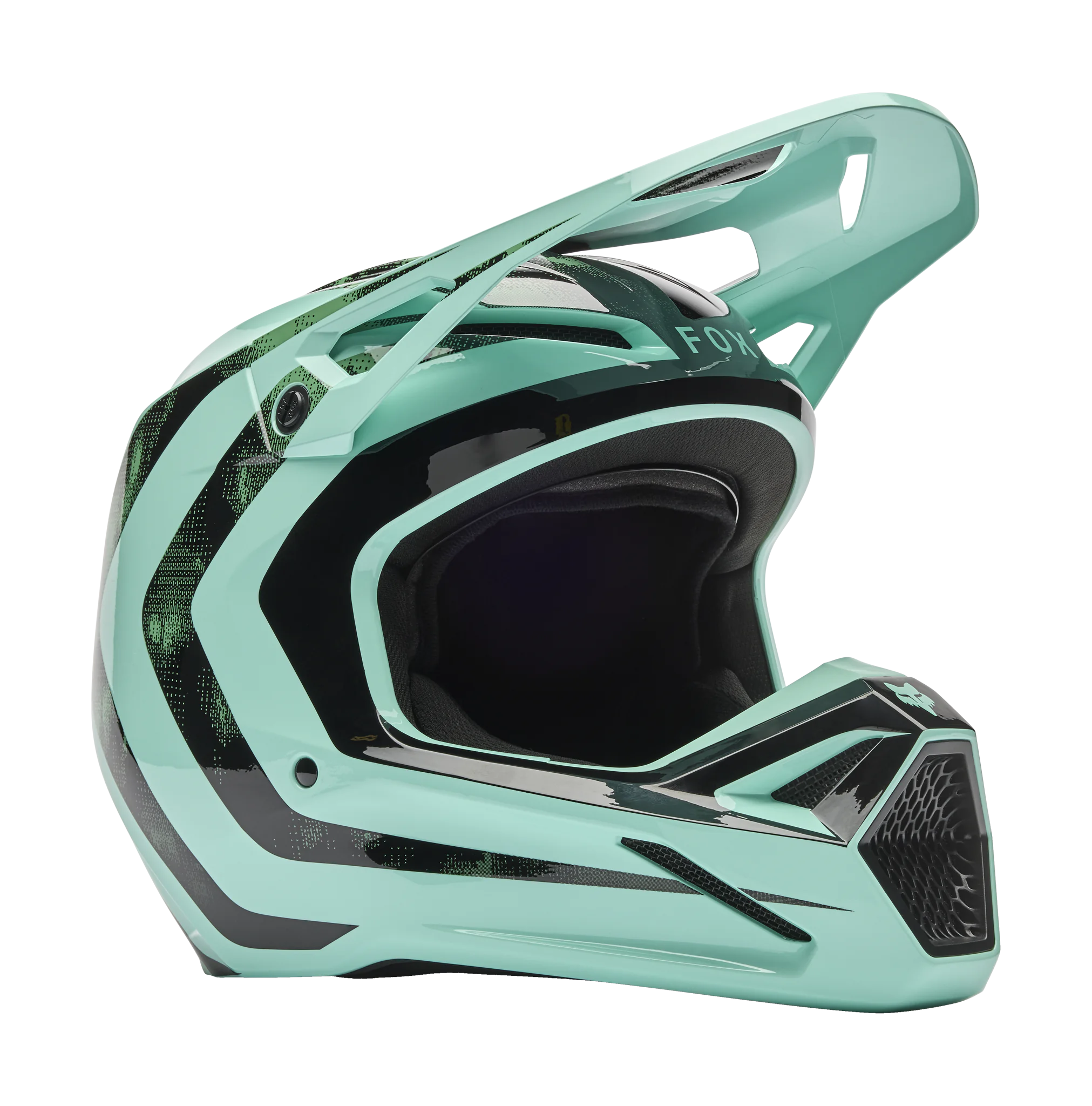 Fox Youth Motocross Helmet V1 Kairos - Turquoise