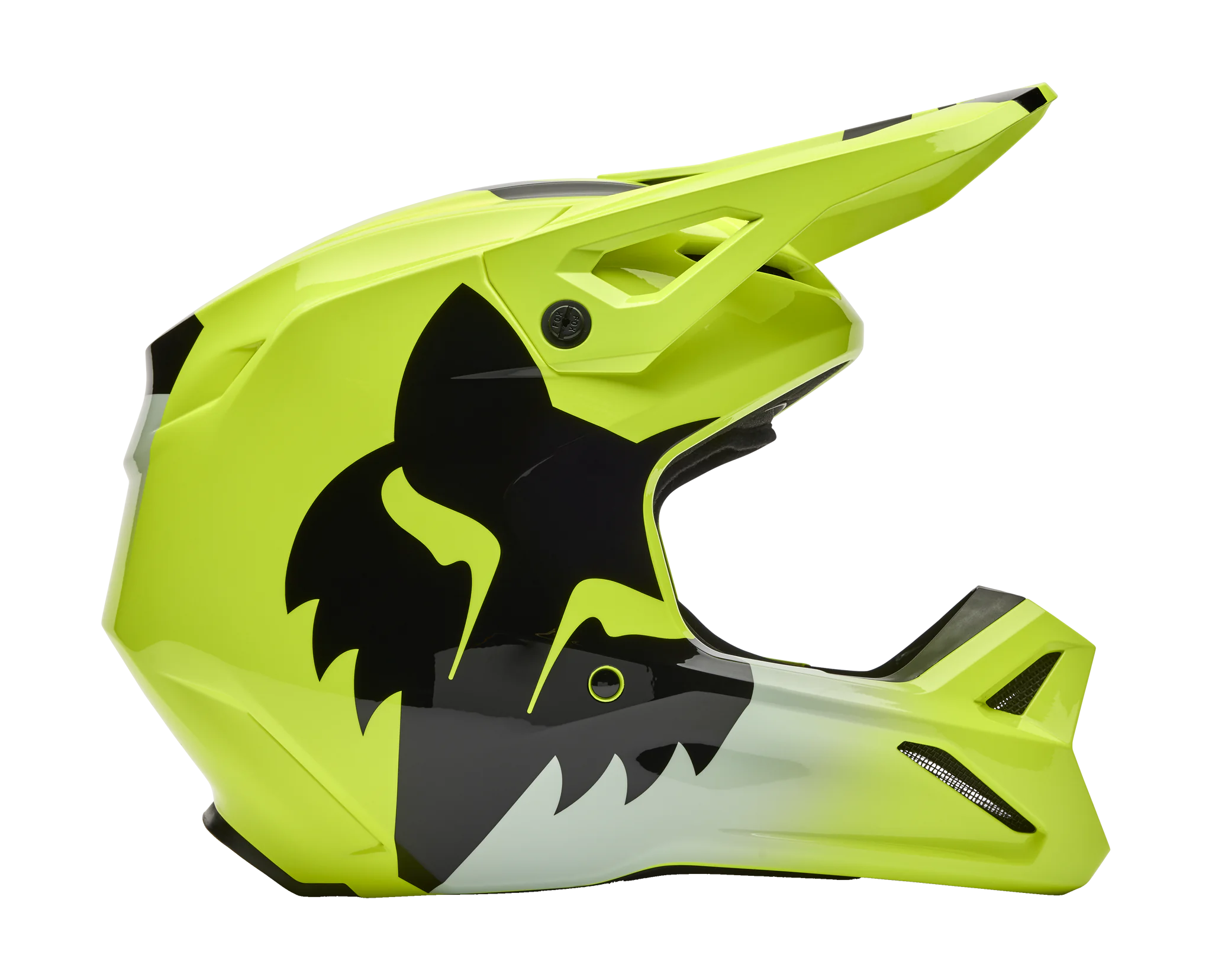 Fox Youth Motocross Helmet V1 Shield - Fluo Yellow