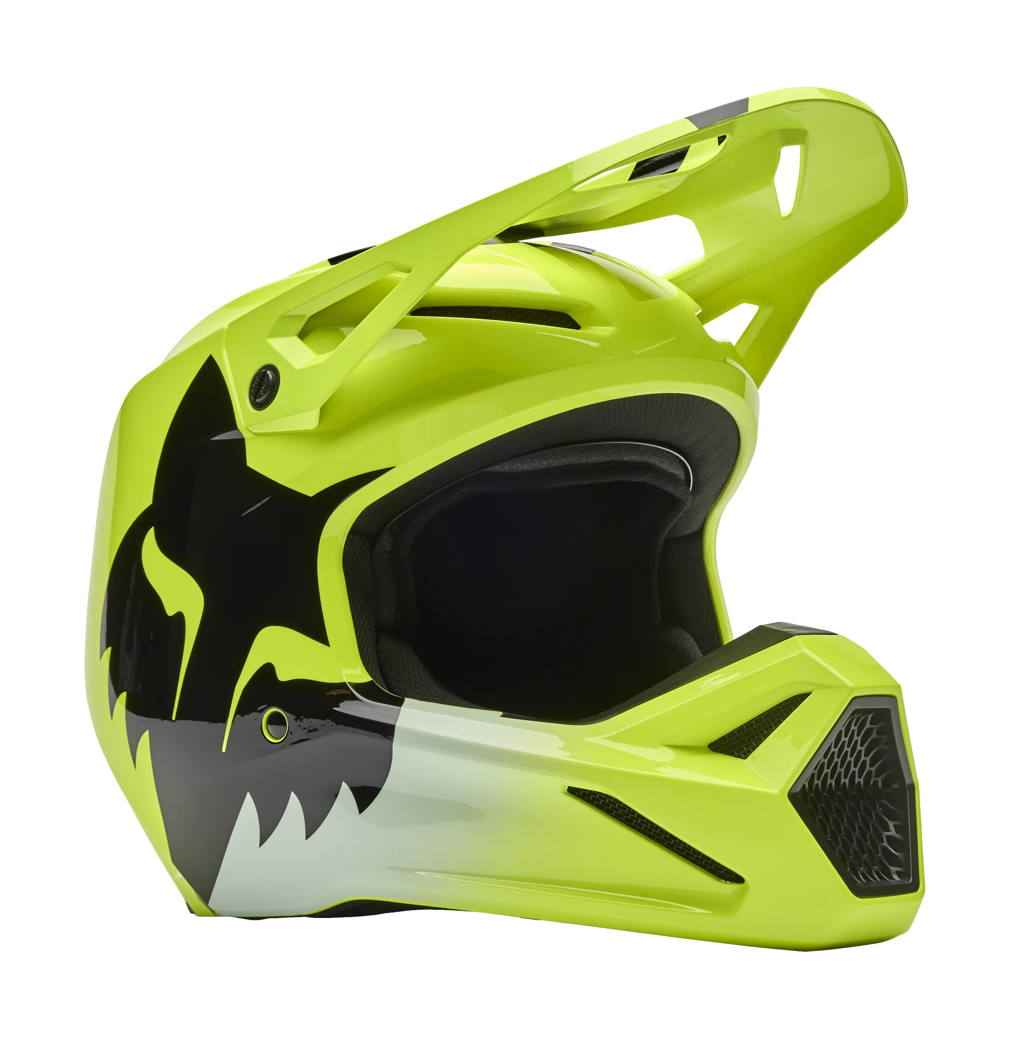 Fox Youth Motocross Helmet V1 Shield - Fluo Yellow