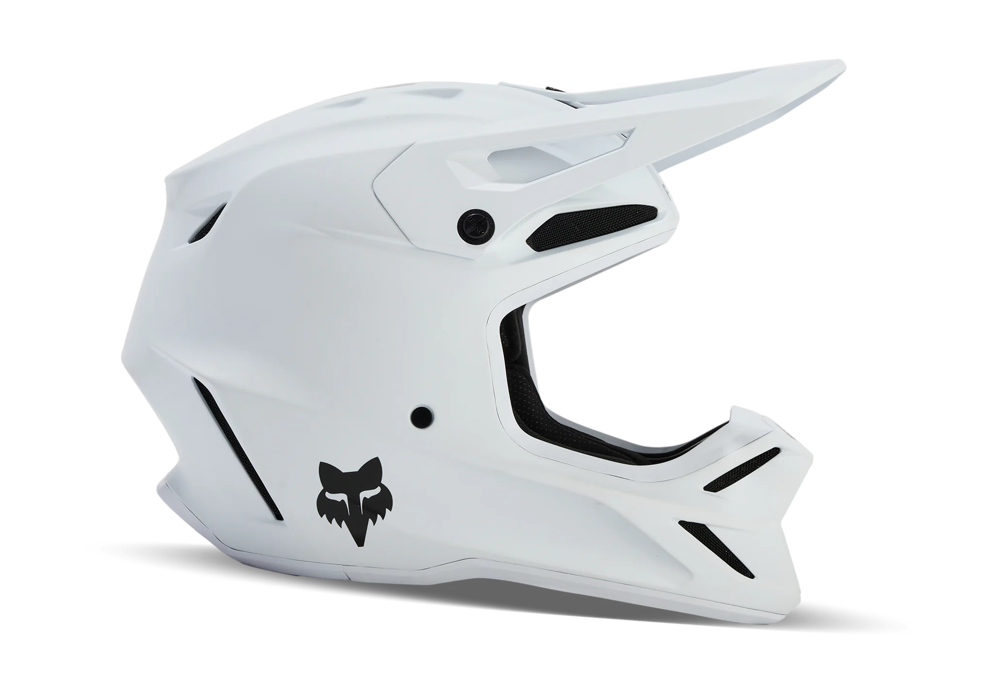 Fox Youth Motocross Helmet V3 Solid - Matte White
