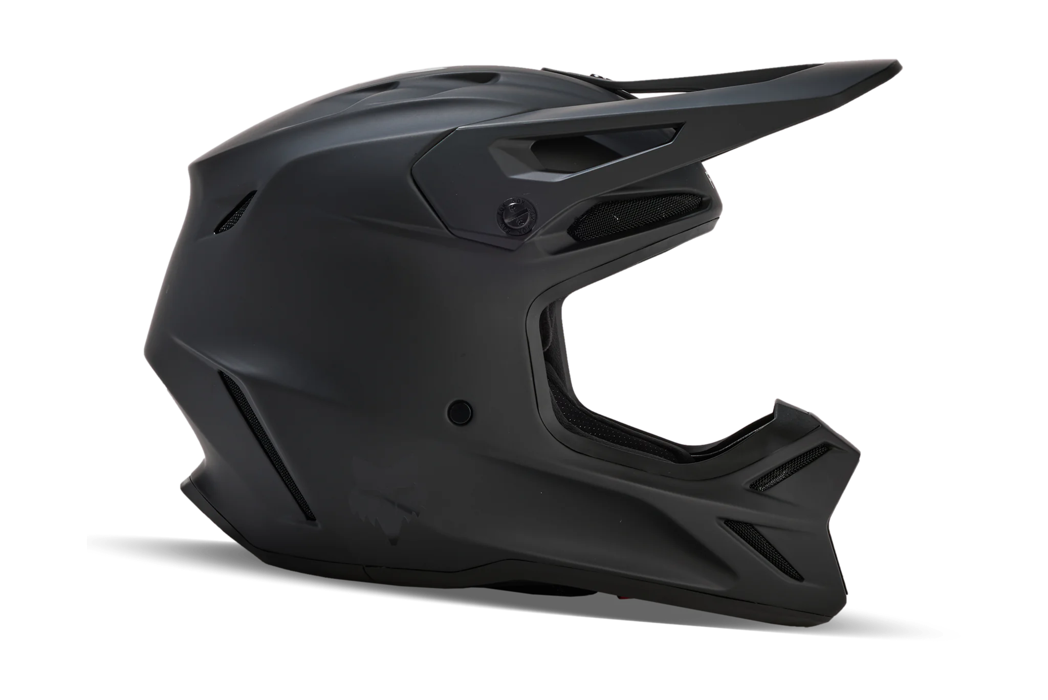 Fox Youth Motocross Helmet V3 Solid - Matte Black
