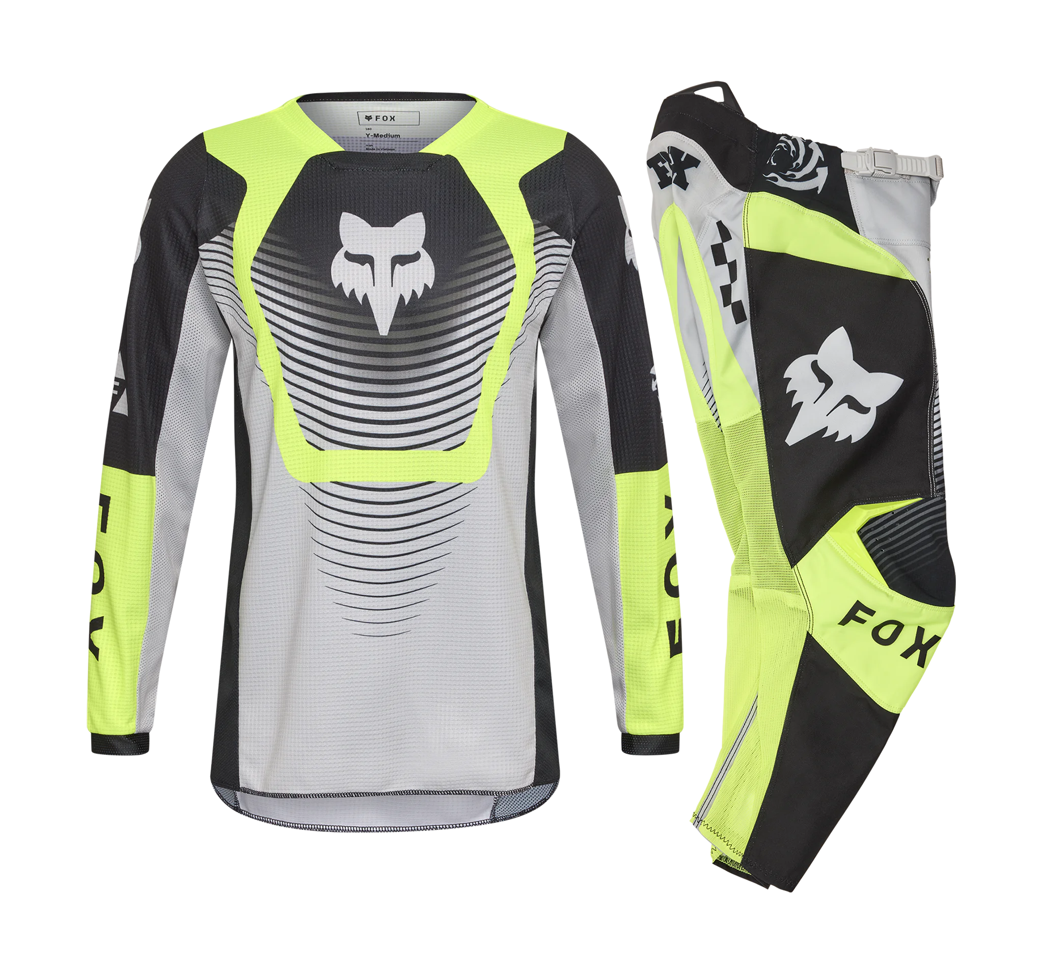 Fox Youth Motocross Gear 2026 180 Collect - Grey / Yellow