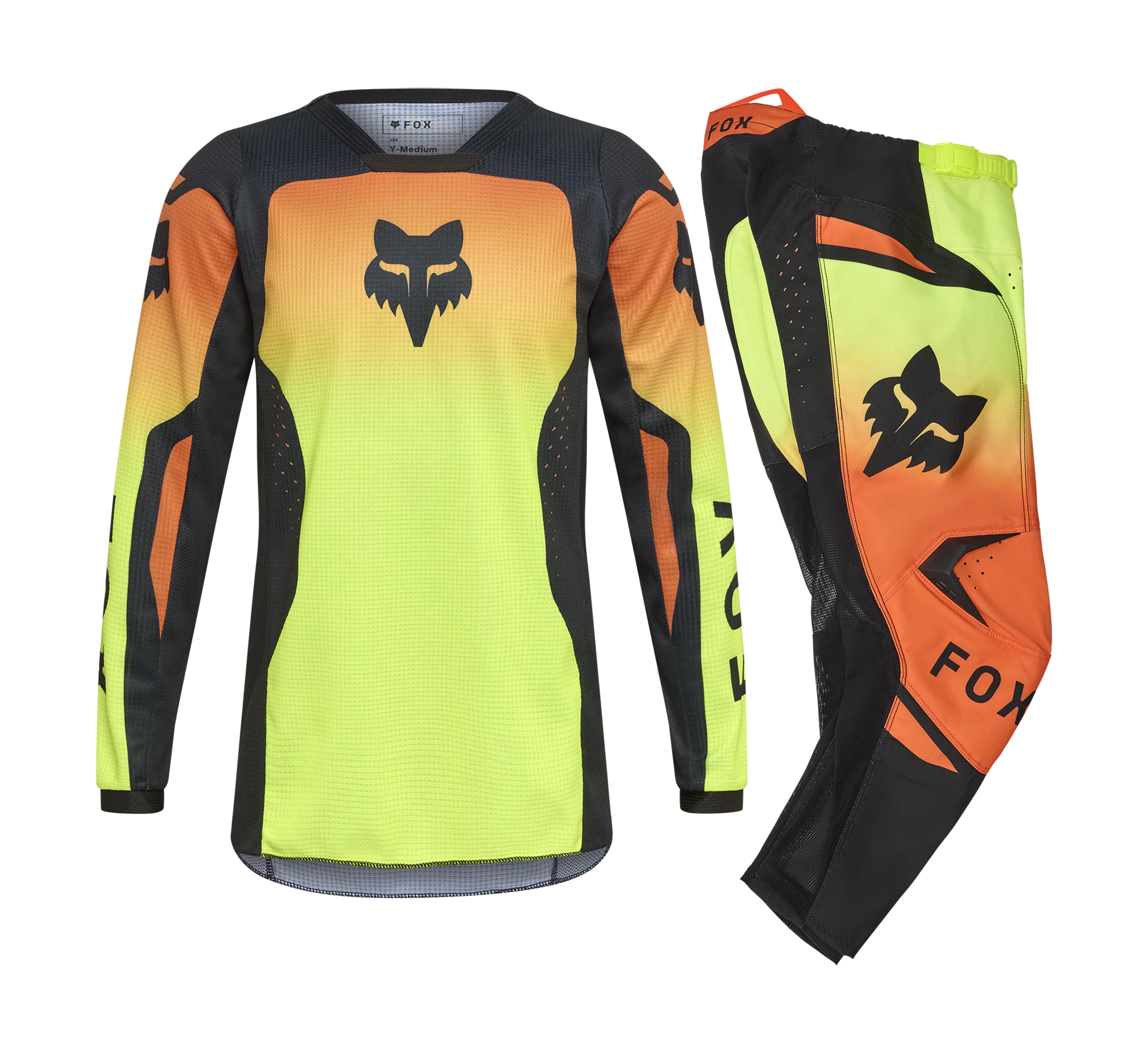 Fox Youth Motocross Gear 2026 180 Shield - Fluo Yellow