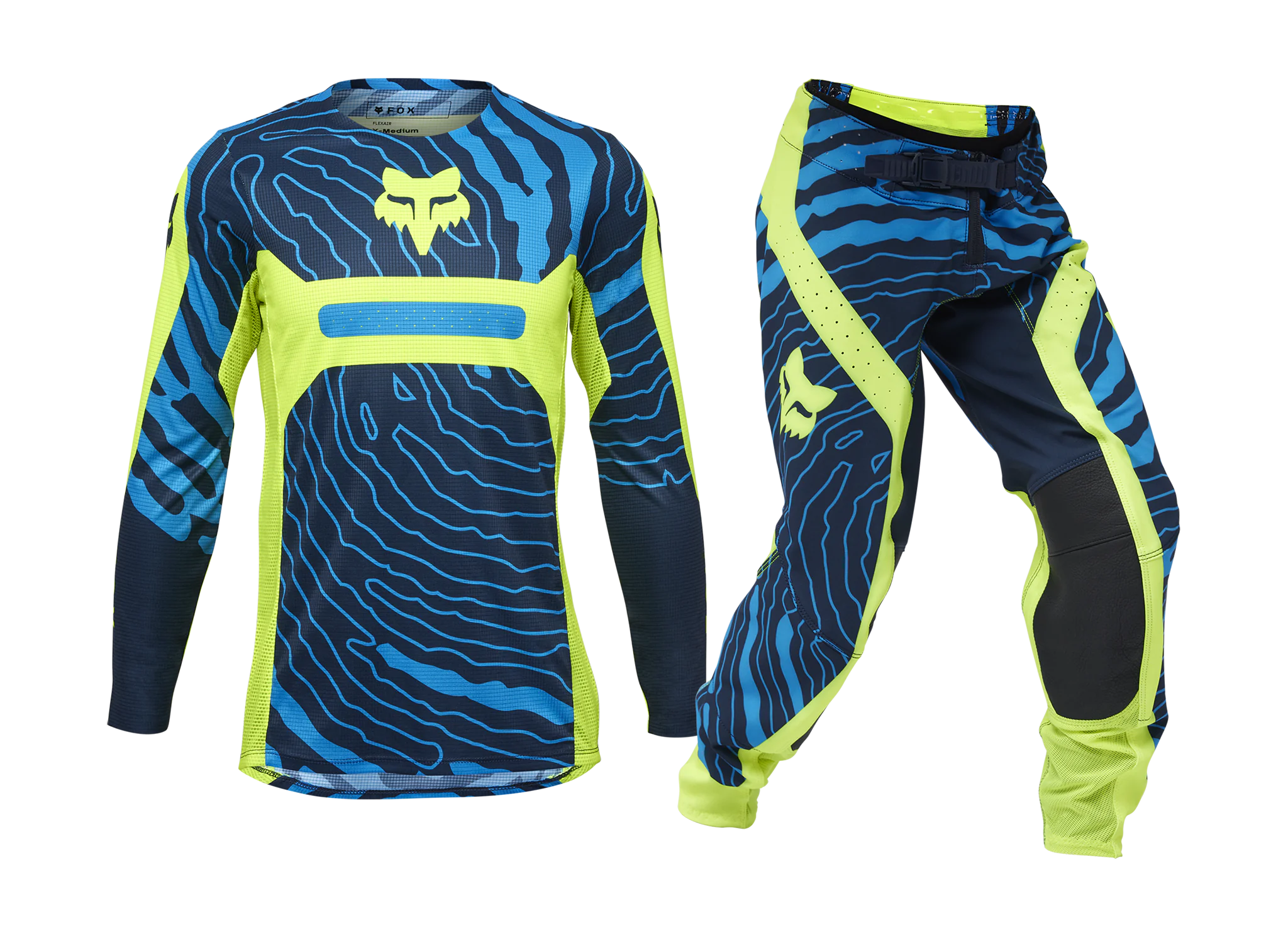 Fox Youth Motocross Gear Flexair Impression - Fluo Yellow