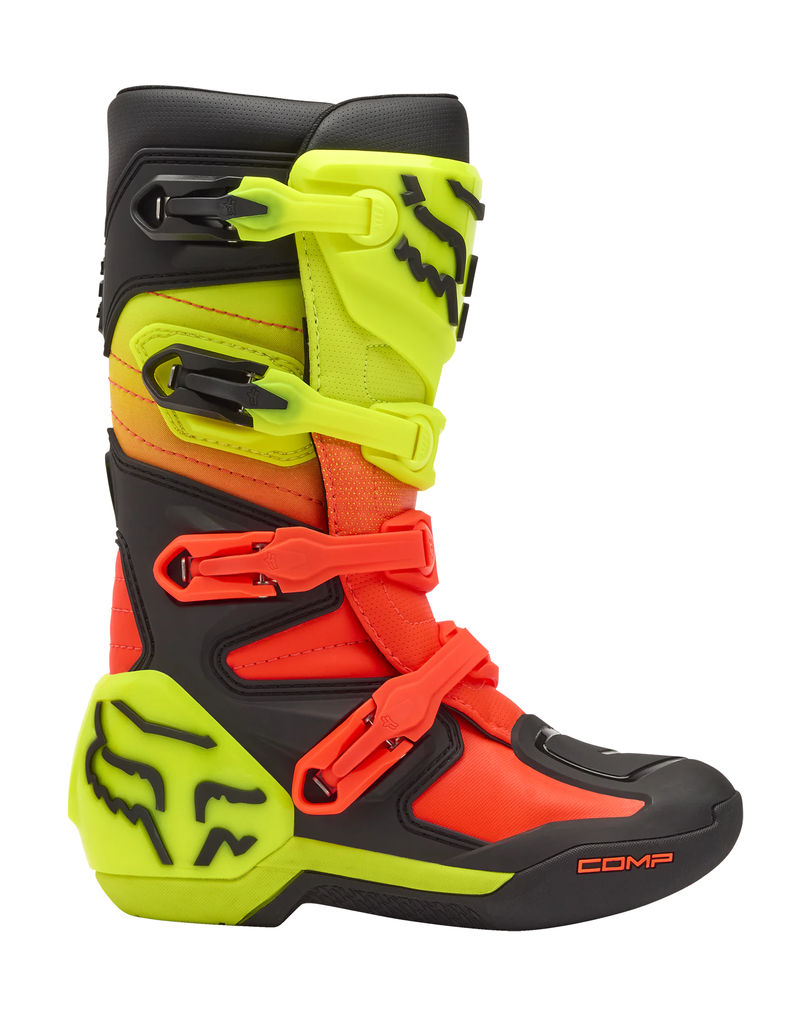 Fox Youth Motocross Boots Comp - Orange / Yellow