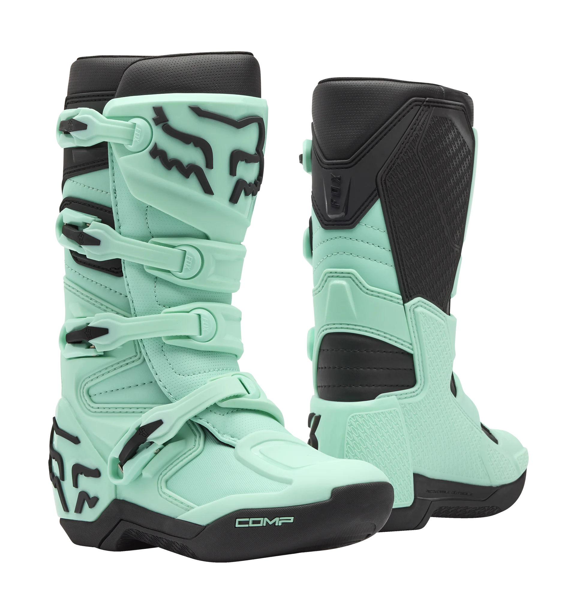 Fox Youth Motocross Boots Comp - Teal