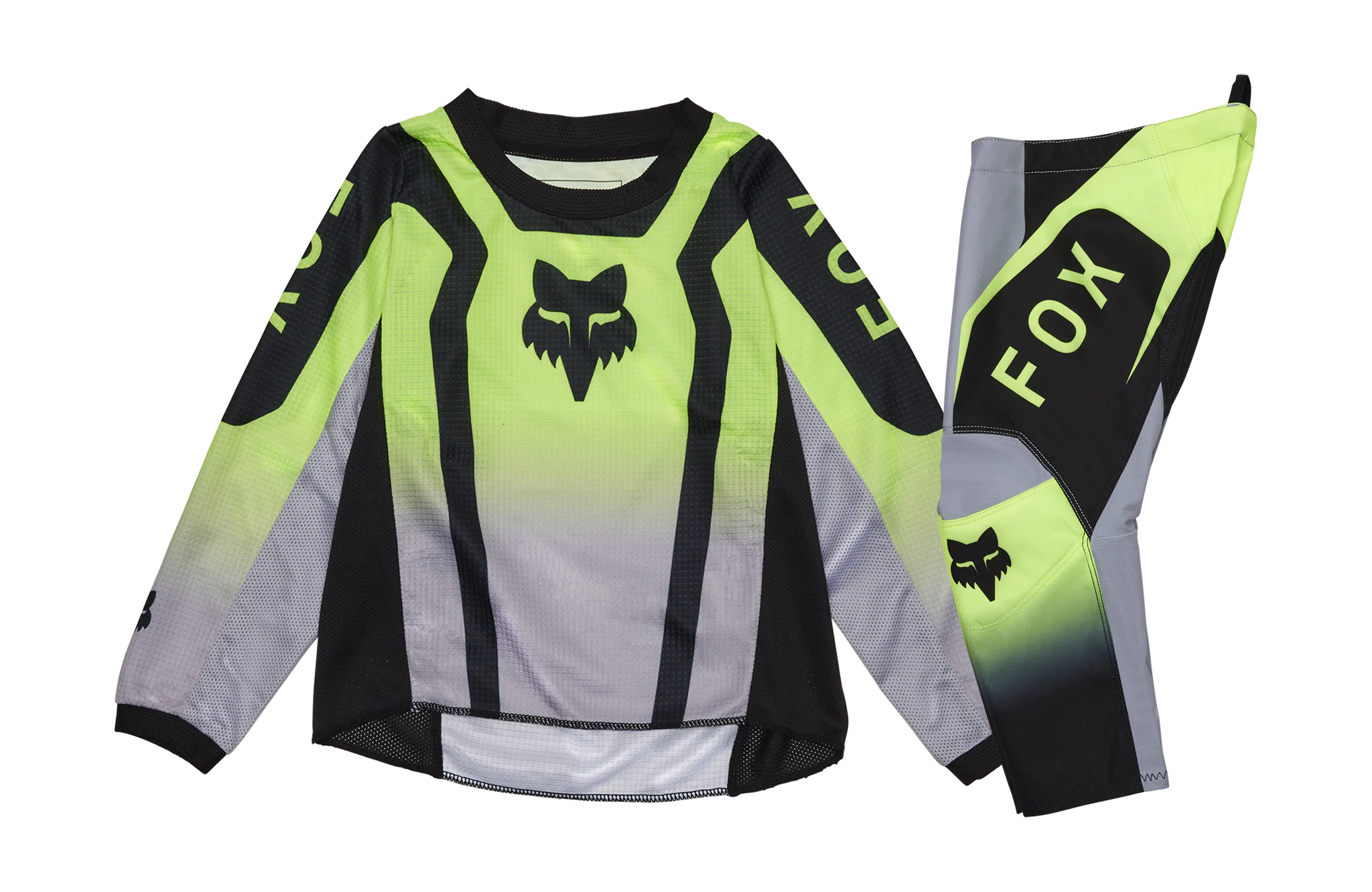 Fox Mini Motocross Gear 180 Lean - Fluo Yellow