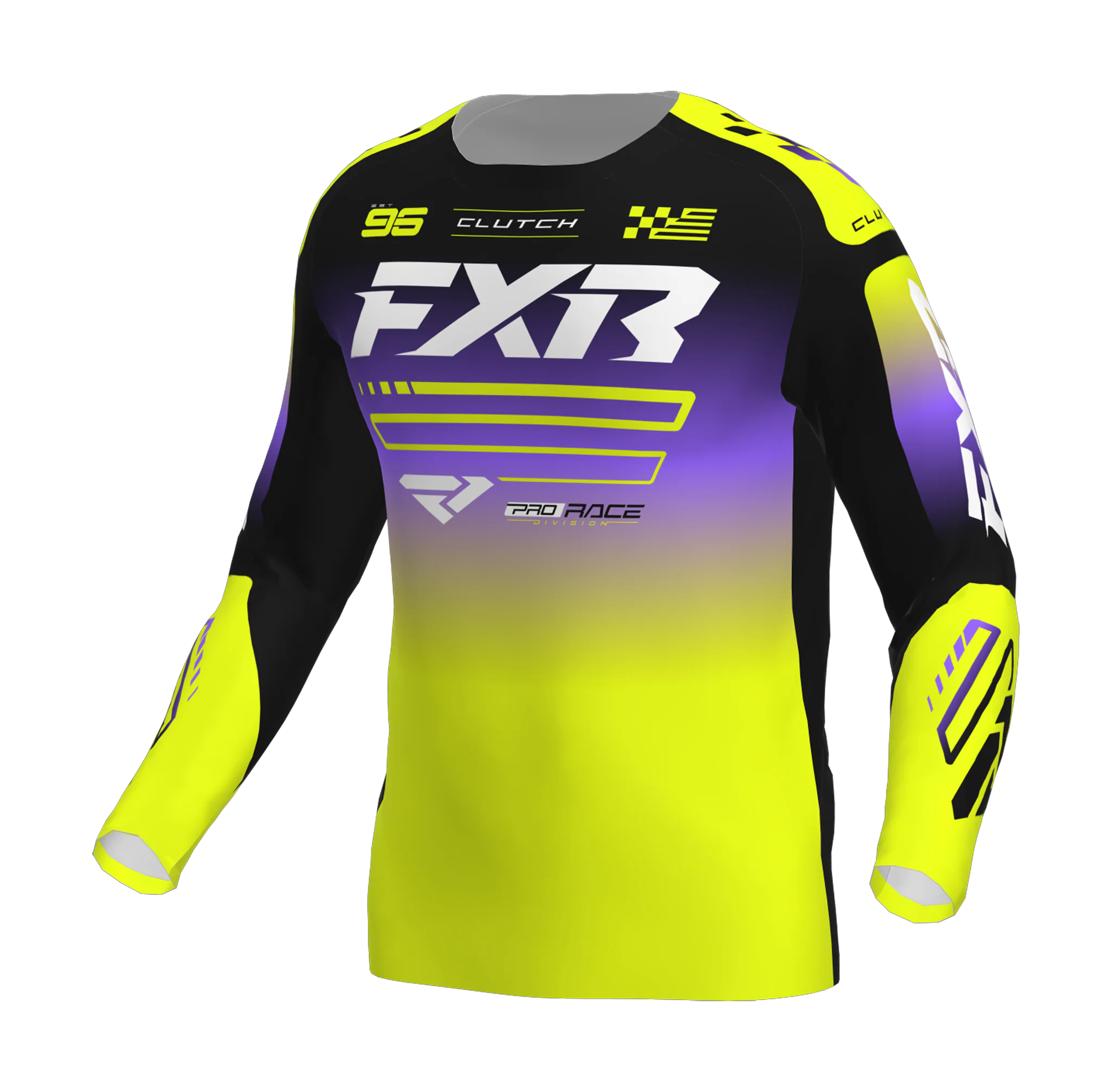 FXR Motocross Jersey 2026 Clutch - HiVis / Black / Purple