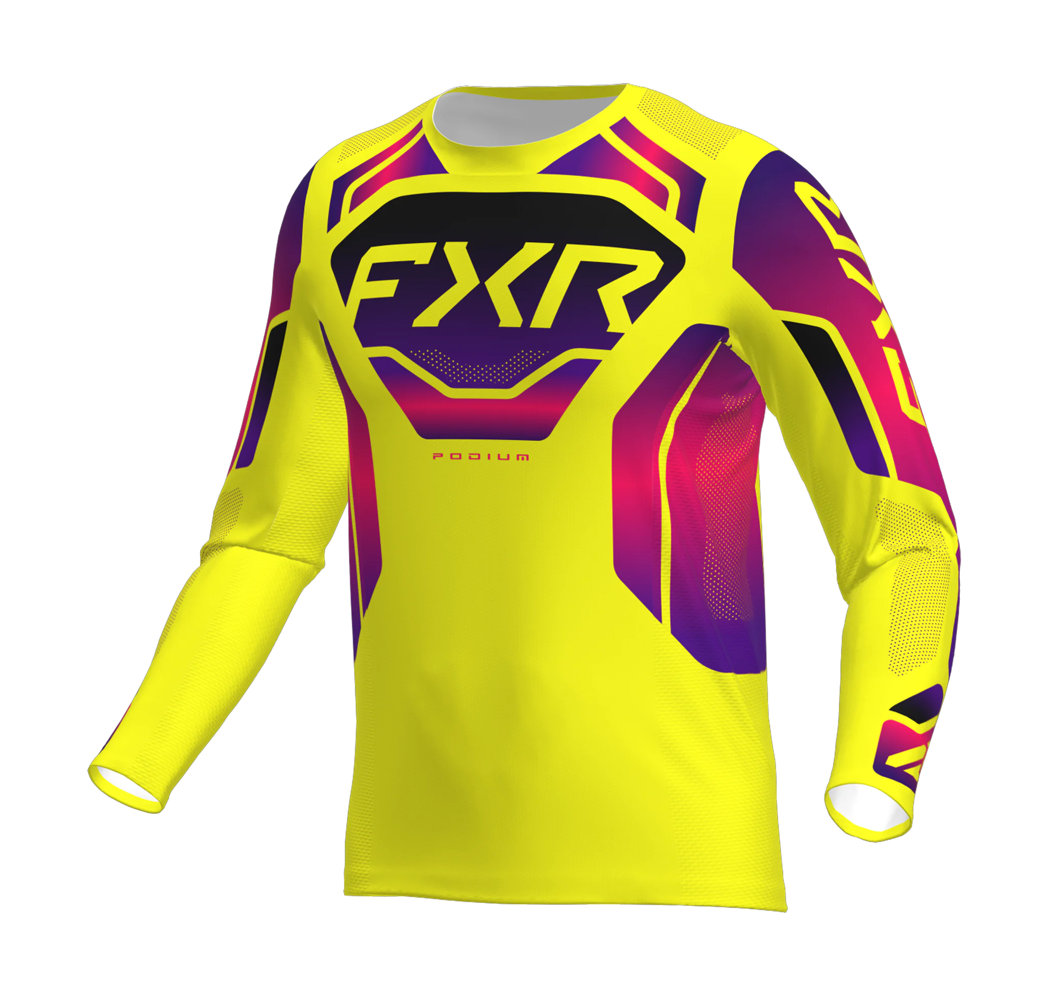 FXR Motocross Jersey 2026 Podium Relay - Yellow / Razz / Black