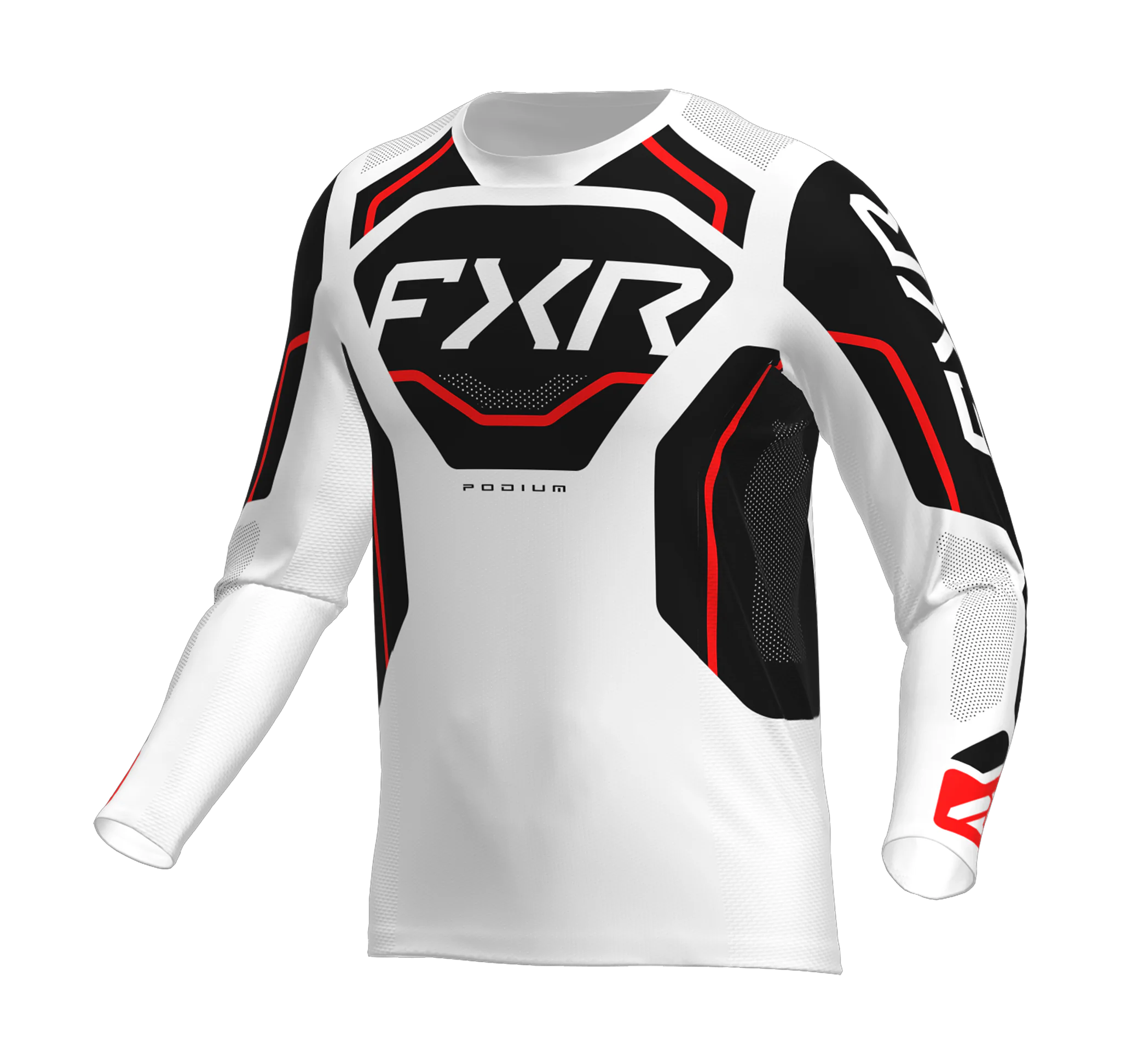 FXR Motocross Jersey 2026 Podium Relay - White / Black / Red