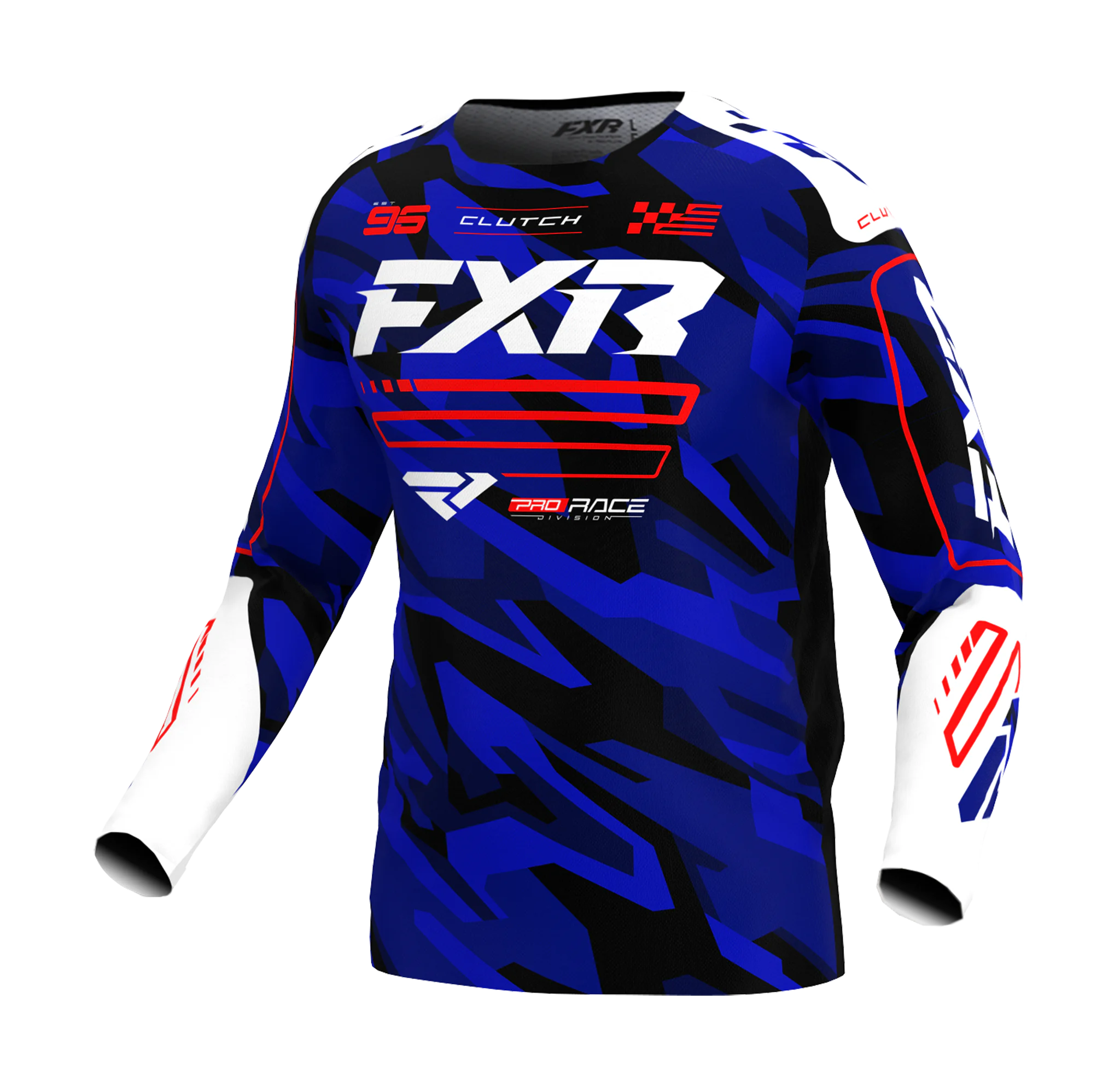 FXR Motocross Gear Clutch - Blue Camo / Red