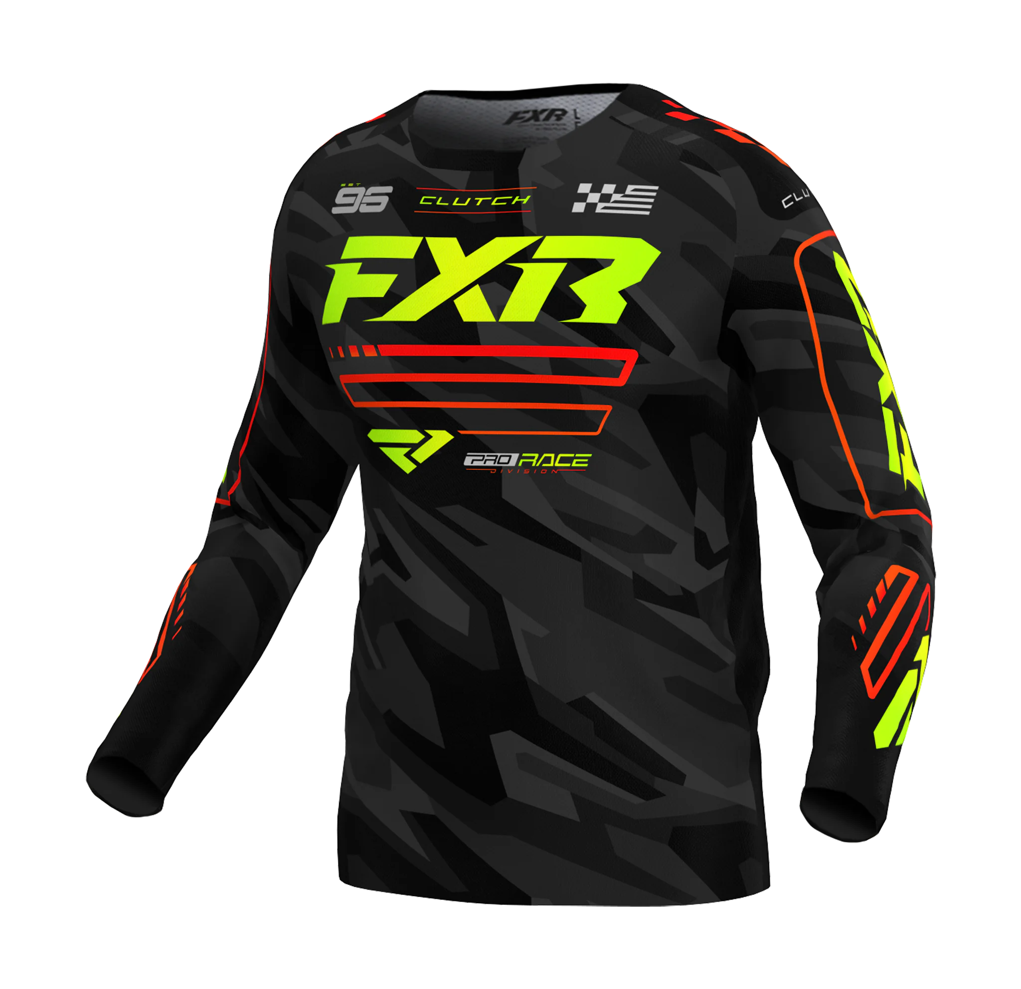 FXR Motocross Jersey Clutch - Nuke / HiVis / Camo