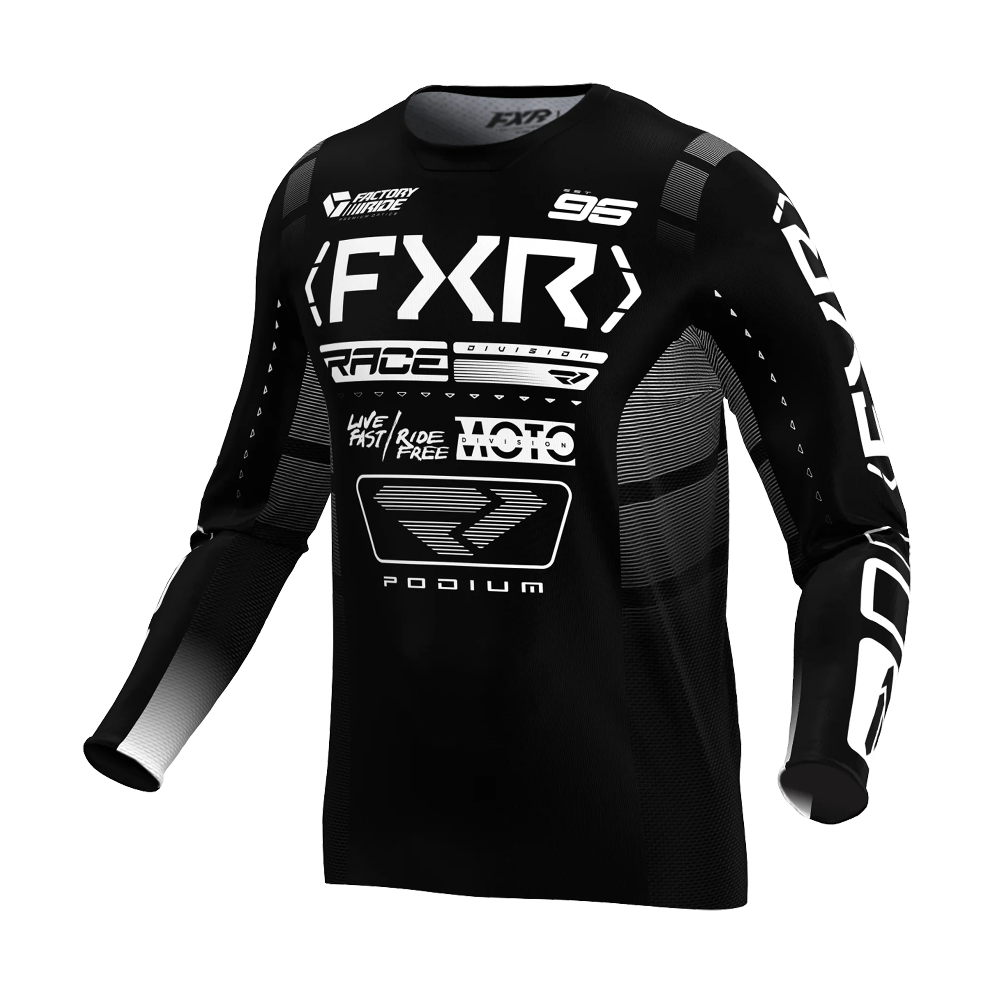 FXR Motocross Gear Podium - Black / White