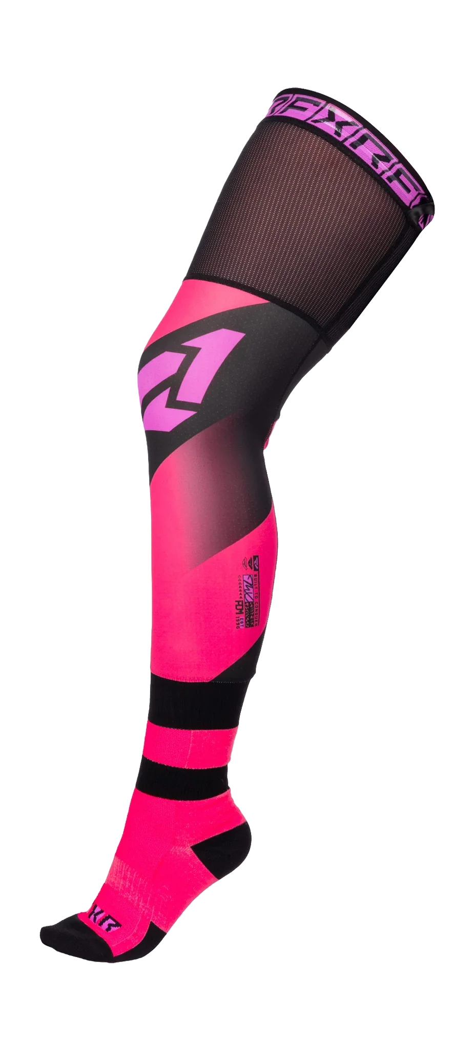 FXR Motocross Socks Long Kneebrace - Razz / Pink