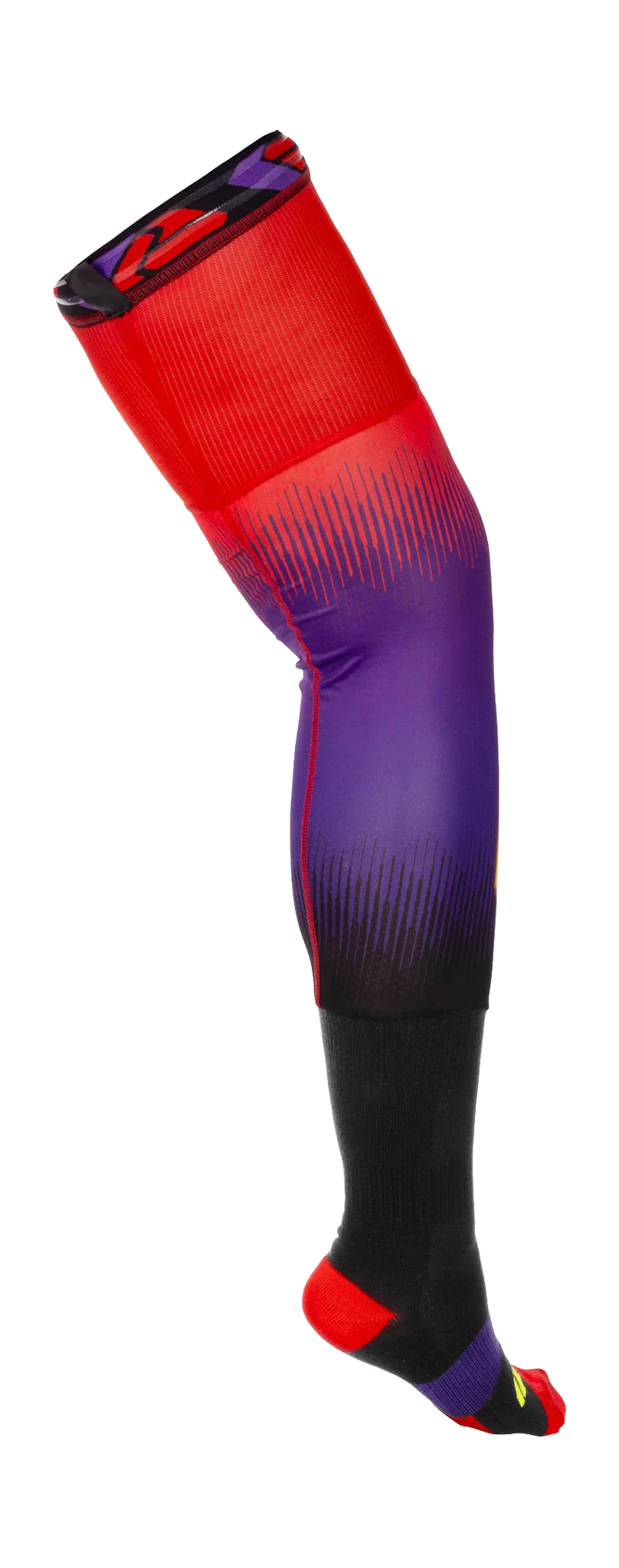 FXR Motocross Socks Long Kneebrace - Red / Purple