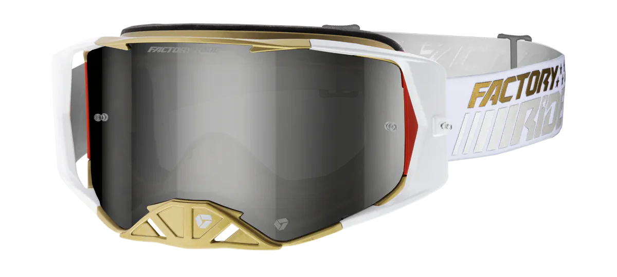 FXR Motocross Goggle Factory Ride - Crisp - Smoke / Silver