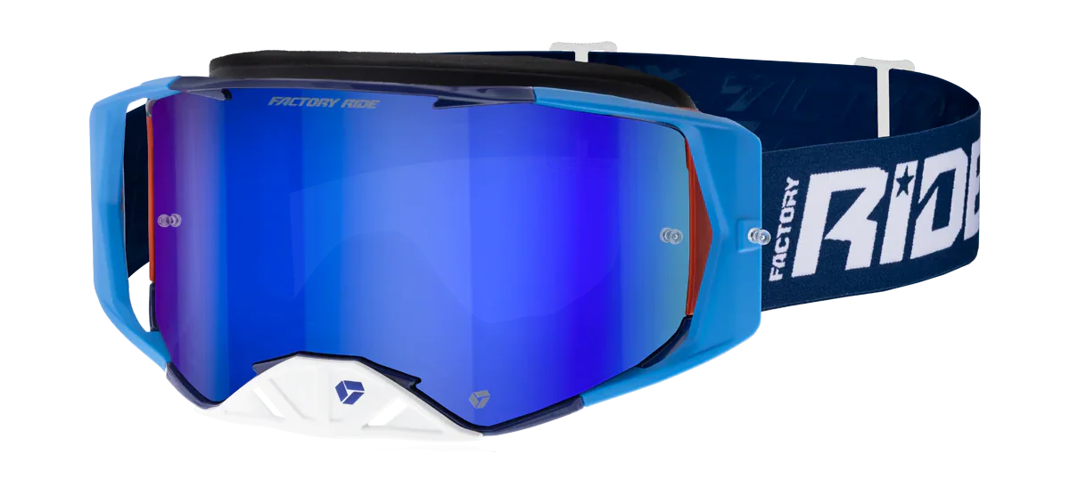 FXR Motocross Goggle Factory Ride - Icebox - Mirror Blue