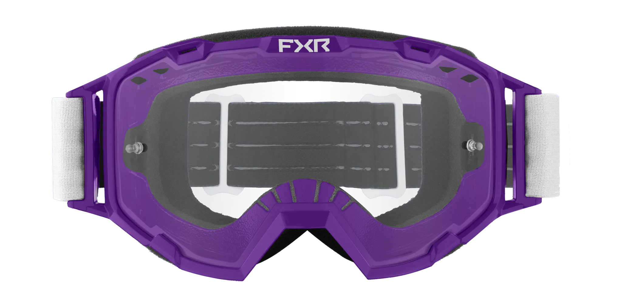FXR Motocross Goggle Maverick Prime - Purple / White / Black - Clear