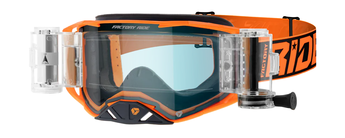 FXR Motocross Goggle Roll-Off Factory Ride - Crush - Clear