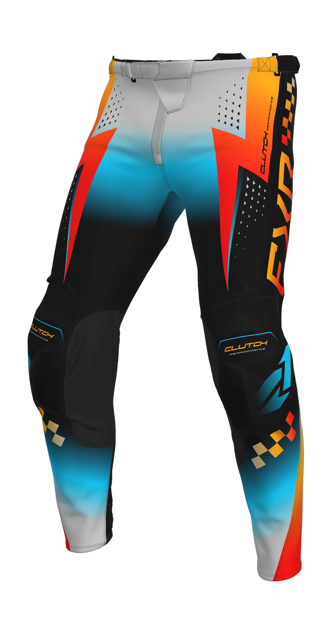 FXR Motocross Pants 2026 Clutch Pro - Grey / Sky / Orange