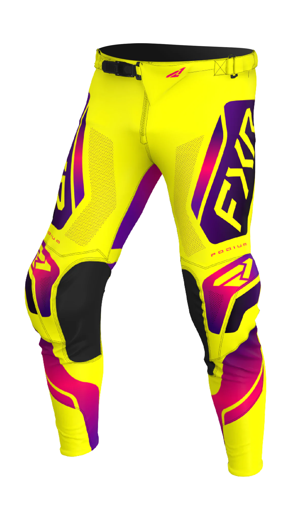 FXR Motocross Pants 2026 Podium Relay - Yellow / Razz / Black