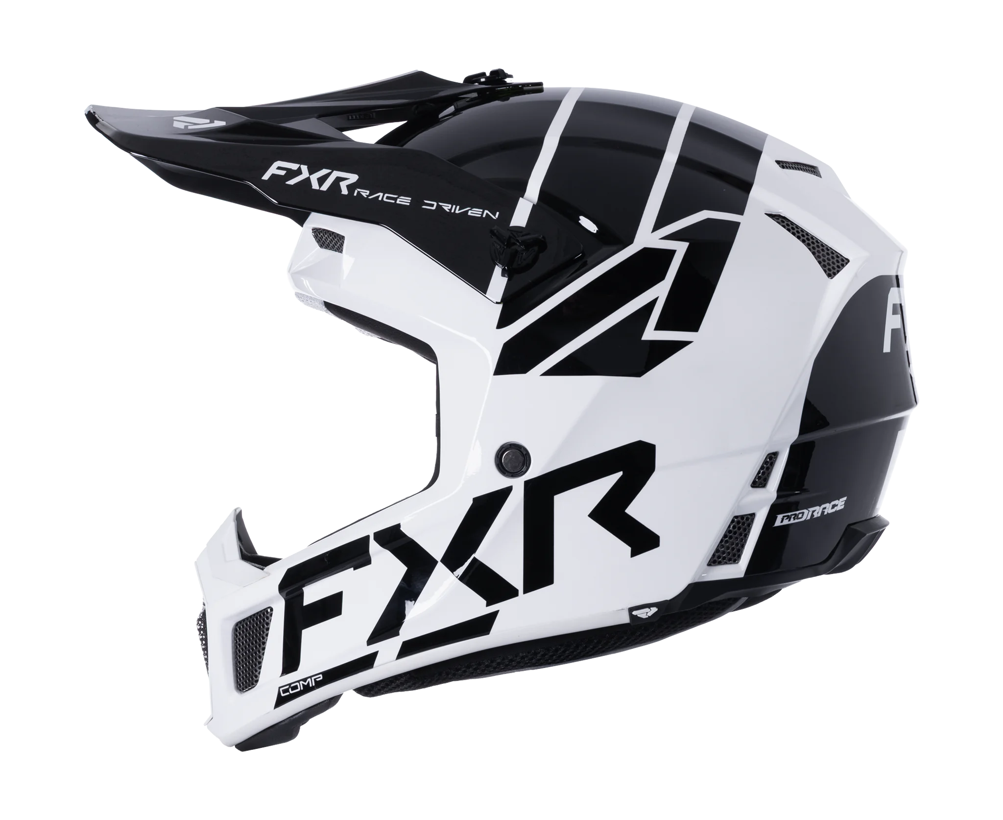 FXR Motocross Helmet Clutch Comp - White / Black