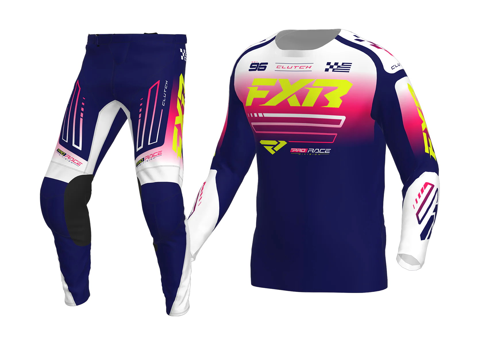FXR Motocross Gear 2026 Clutch - Navy / Razz / White
