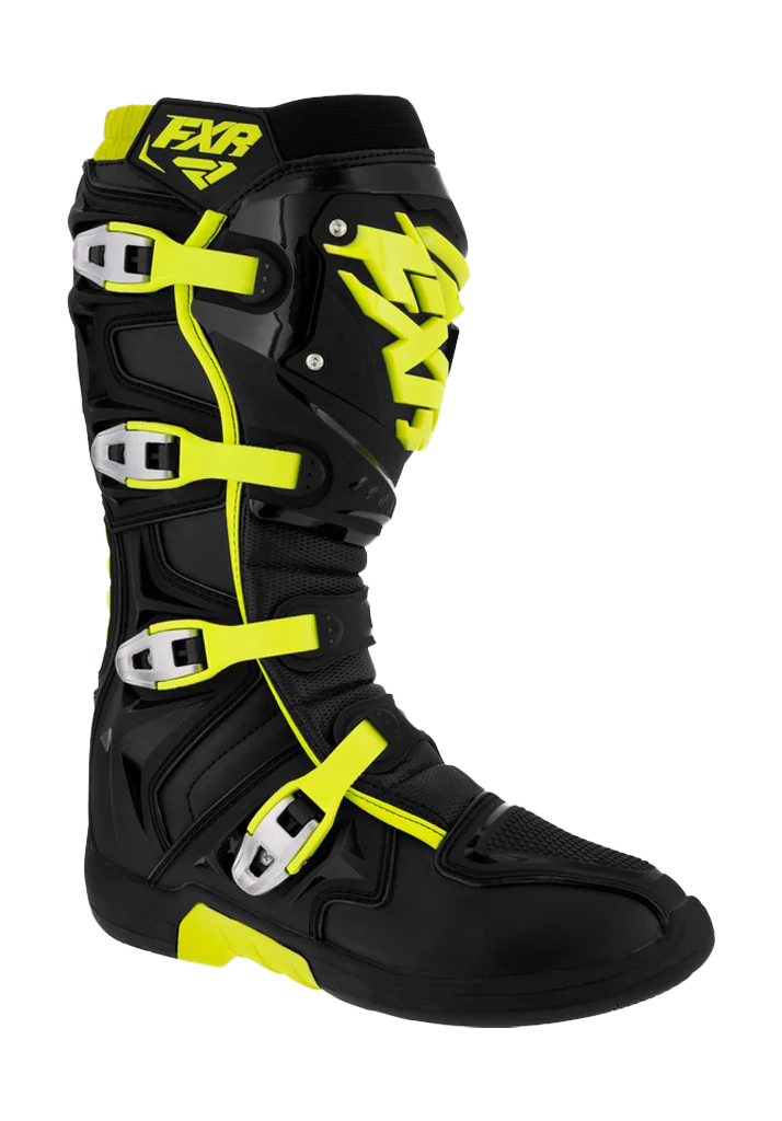 FXR Motocross Boots Factory Ride - Black / High-vis