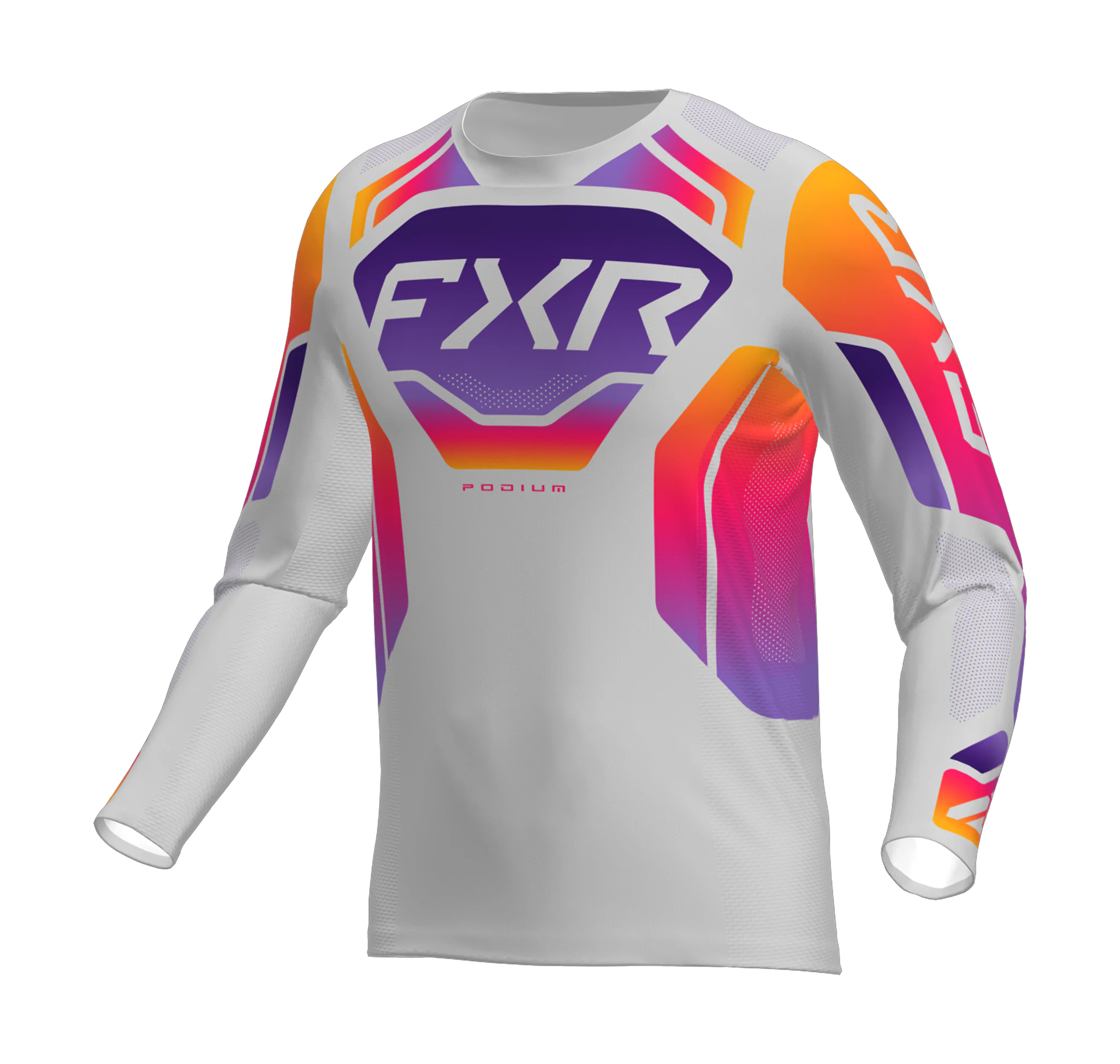FXR Youth Motocross Gear 2026 Podium - Grey / Purple / Tangerine