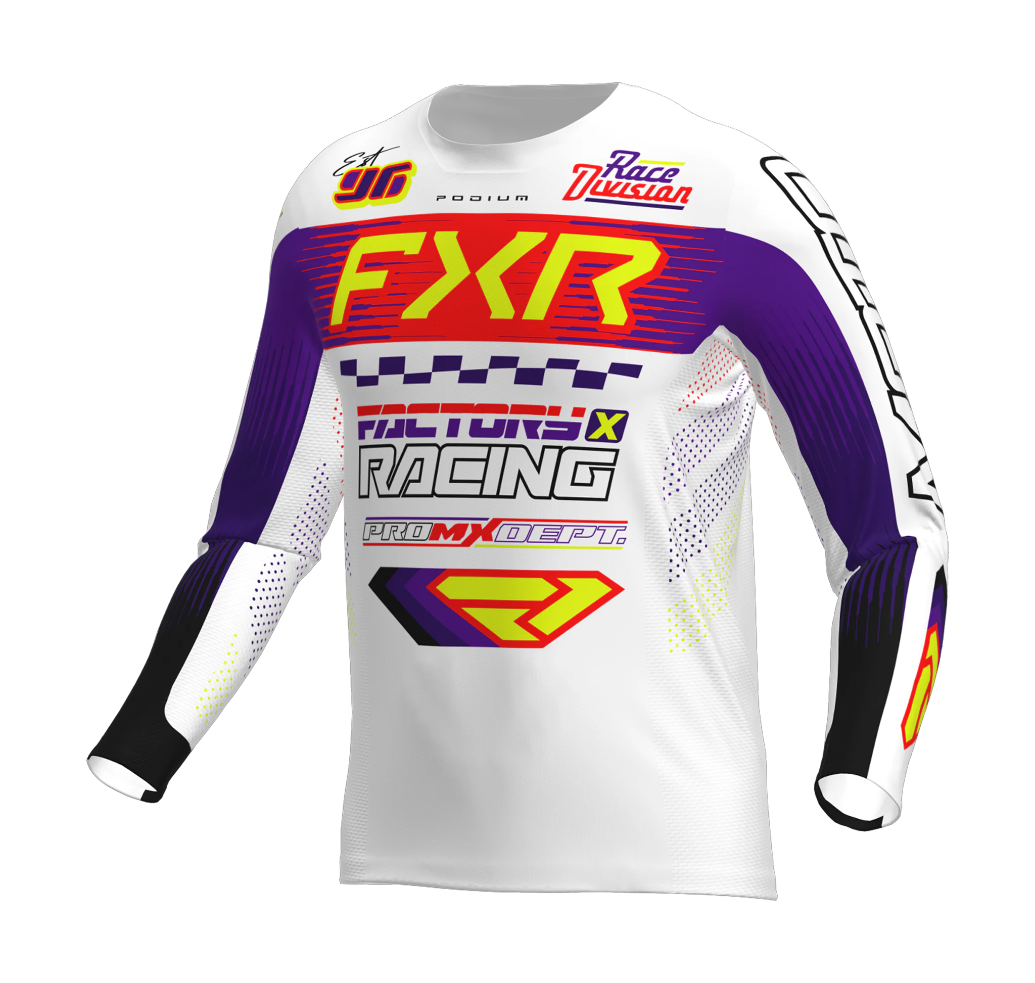 FXR Youth Motocross Gear 2026 Podium - White / Purple / Red