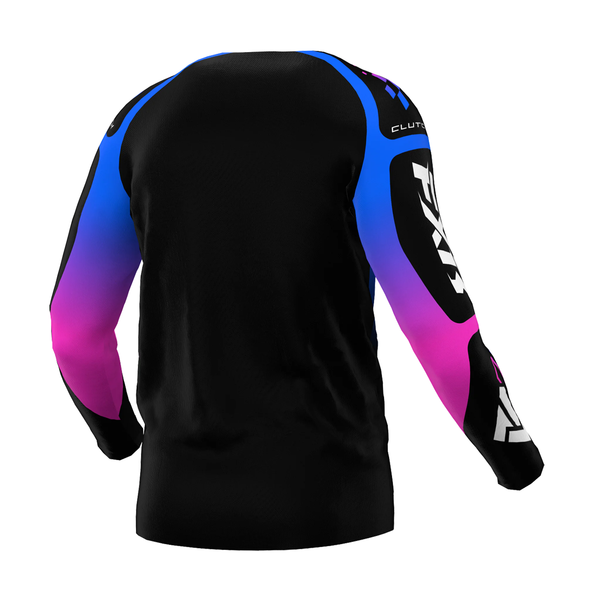 FXR Youth Motocross Jersey Clutch - Black / Blue / Pink