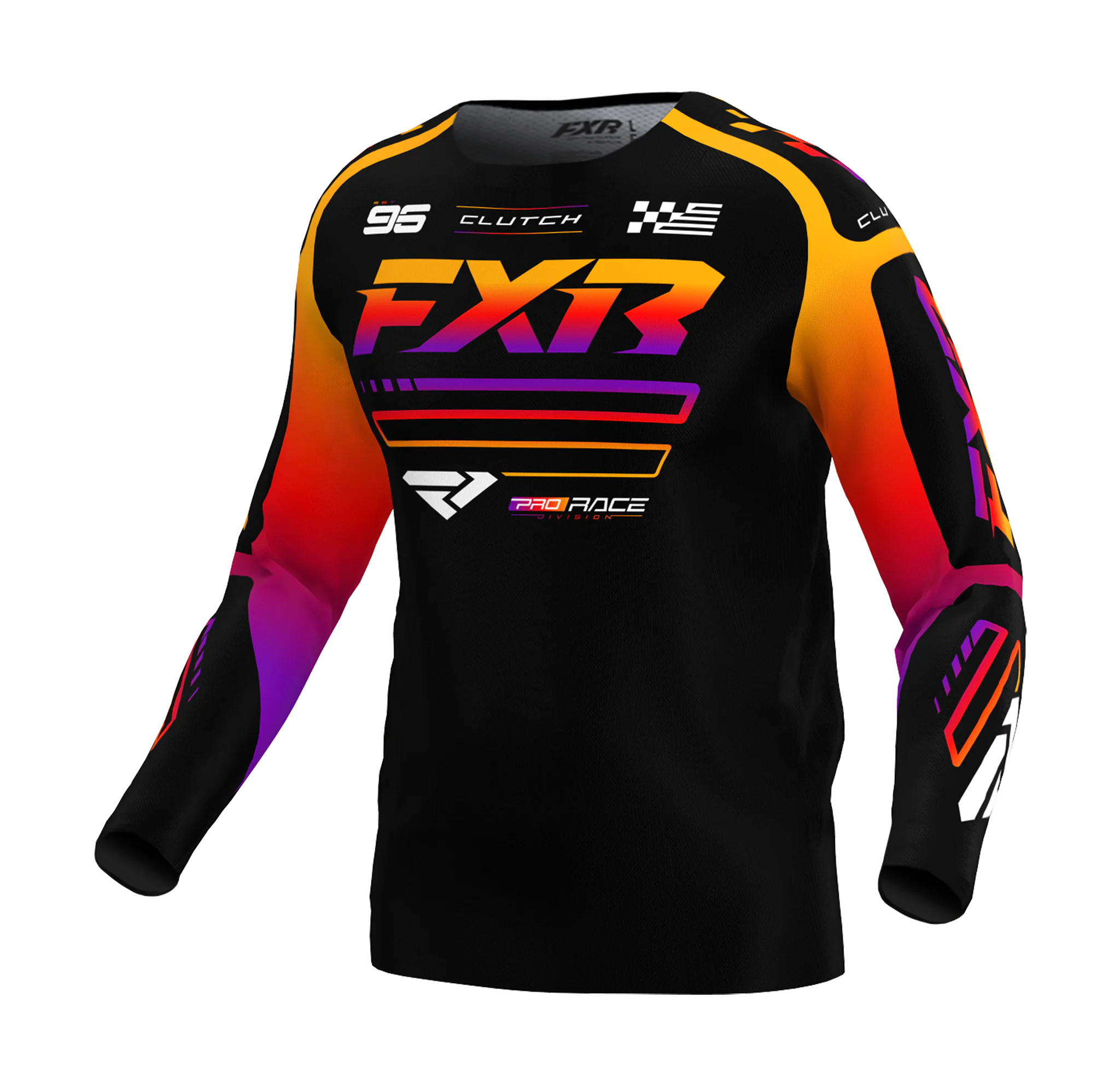 FXR Youth Motocross Jersey Clutch - Black / Spectrum